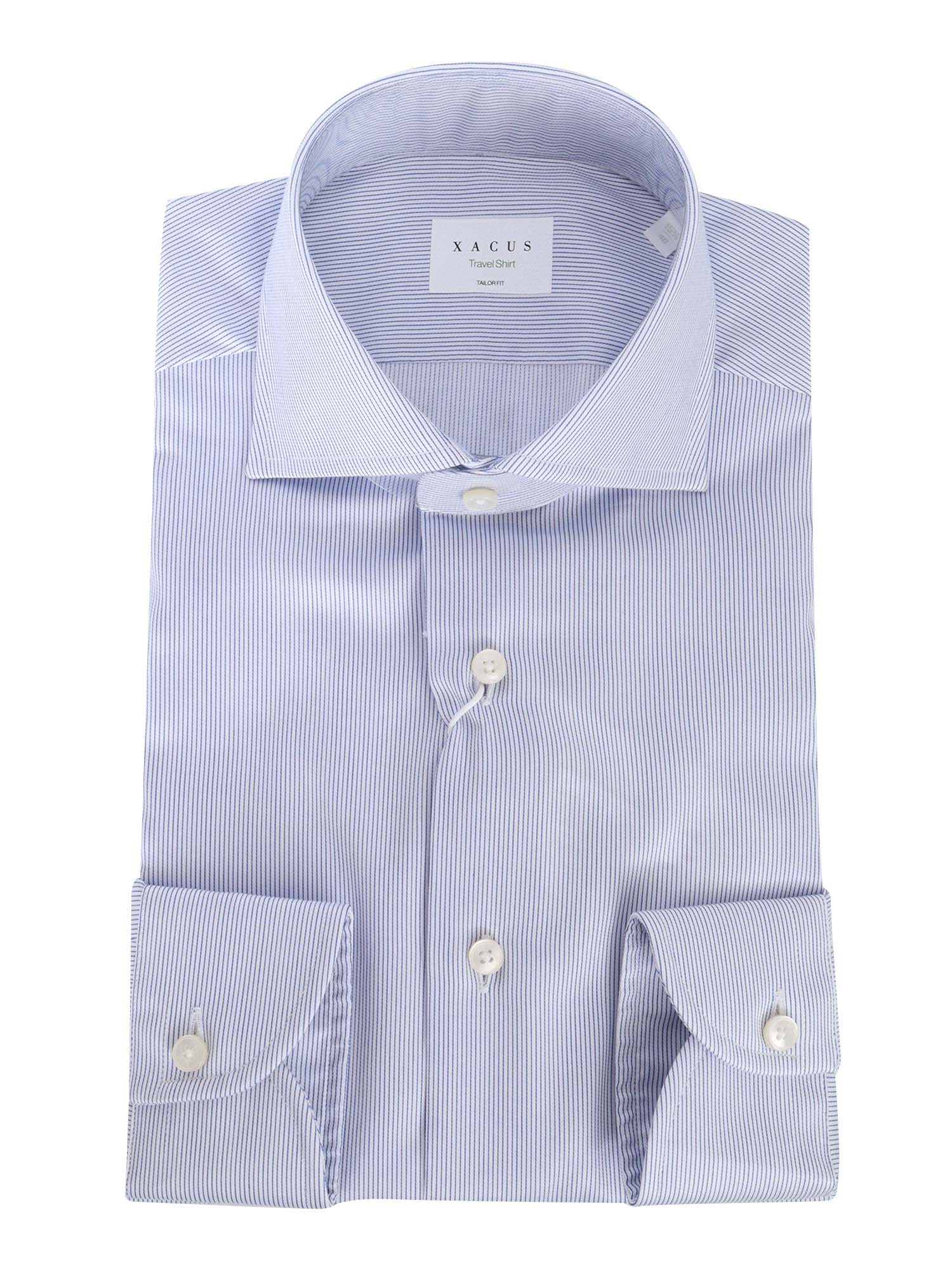 Xacus Light Blue Striped Shirt In Multicolor