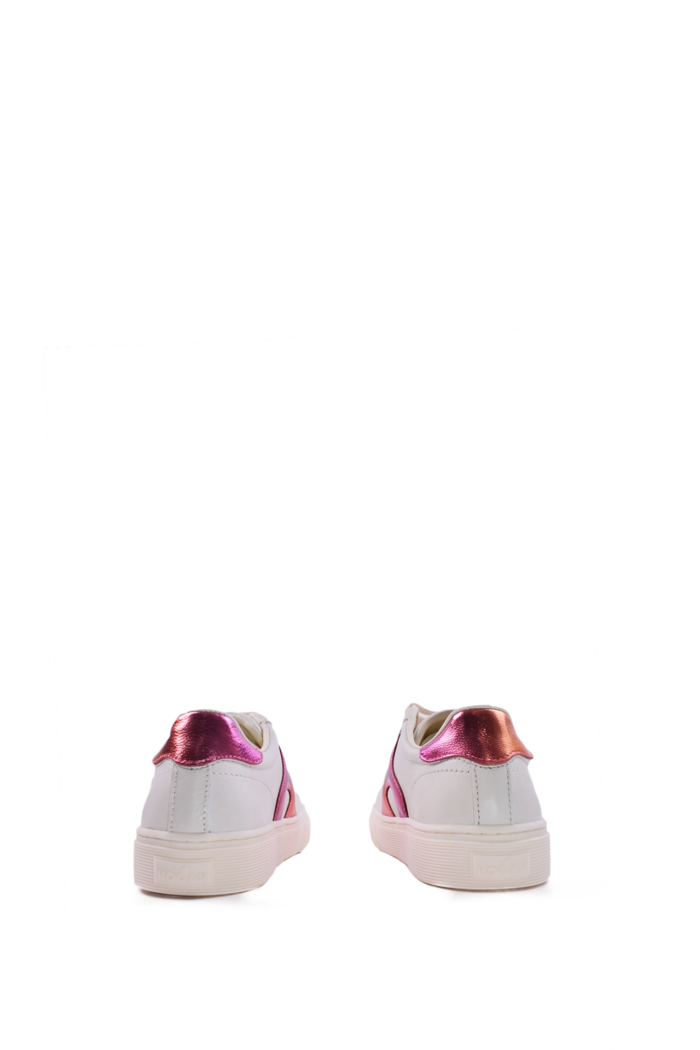 Shop Hogan J340 Sneakers In Leather In White