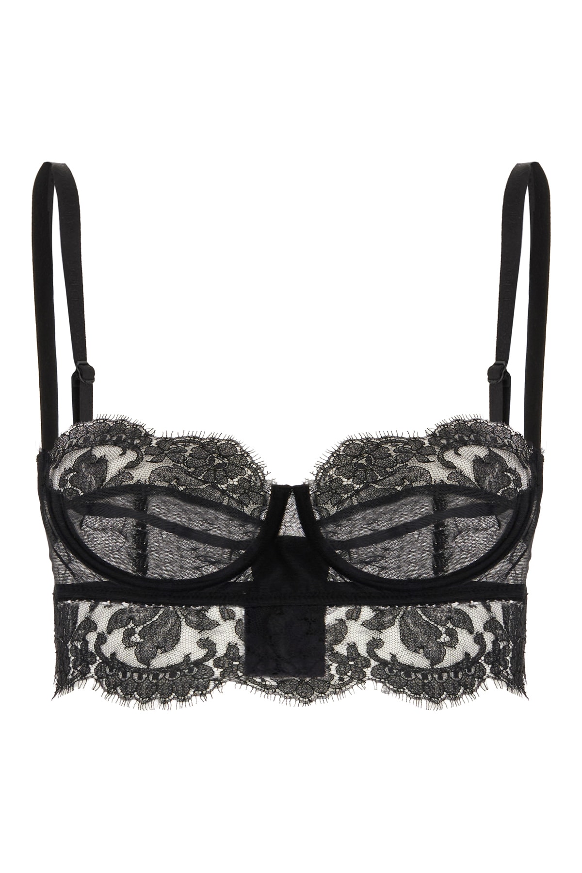 Dolce & Gabbana Black Lace Bra In Nero