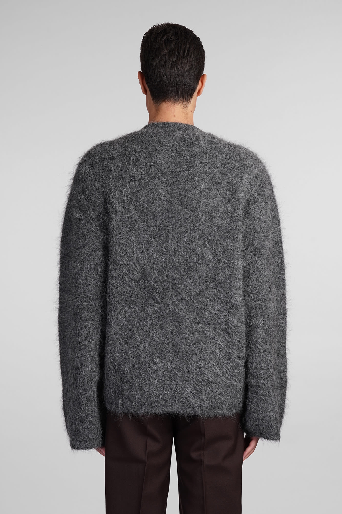 SÉFR LEE CARDIGAN CARDIGAN IN GREY WOOL 