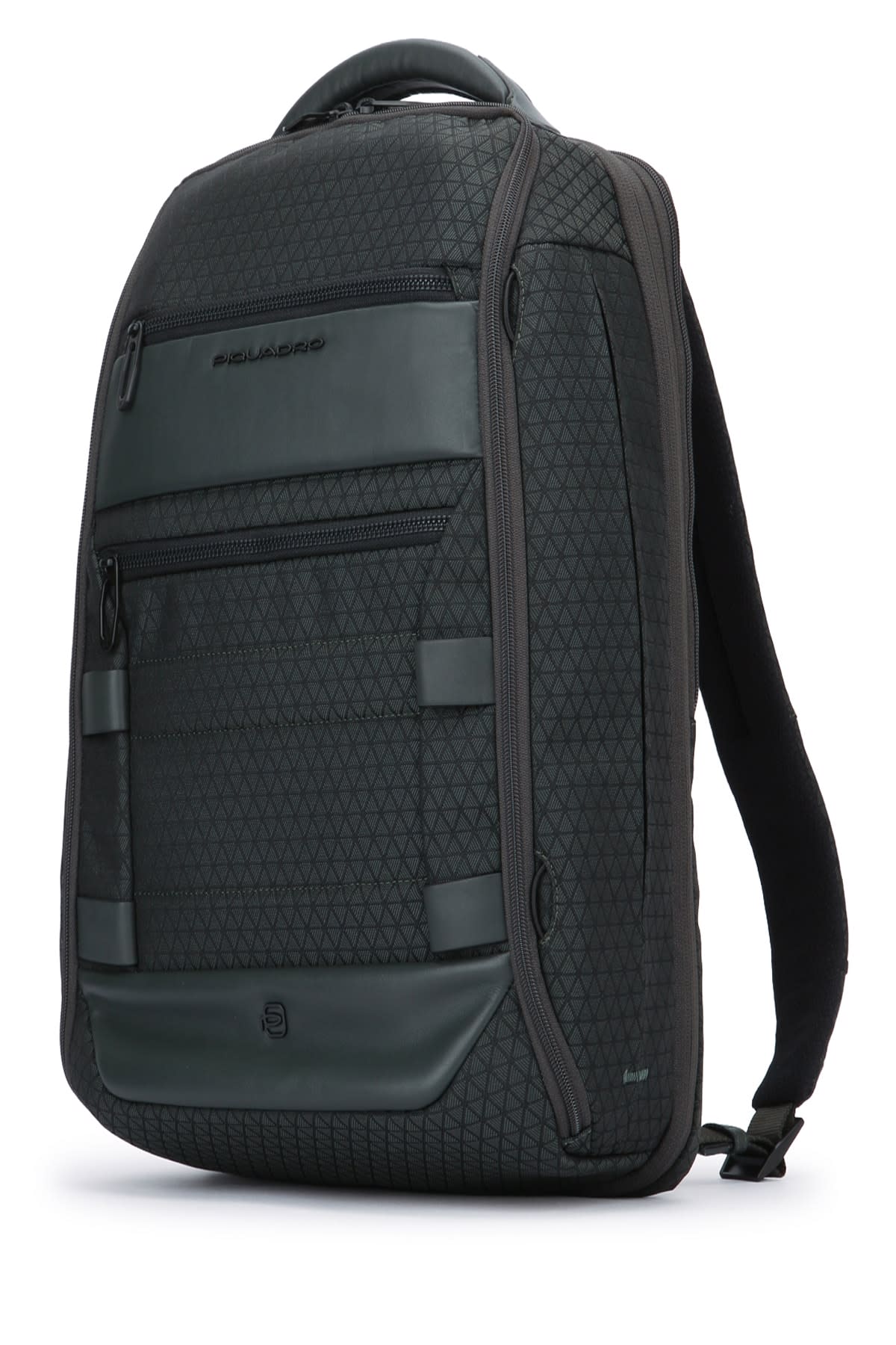 Piquadro Geometric-pattern Backpack In Gray