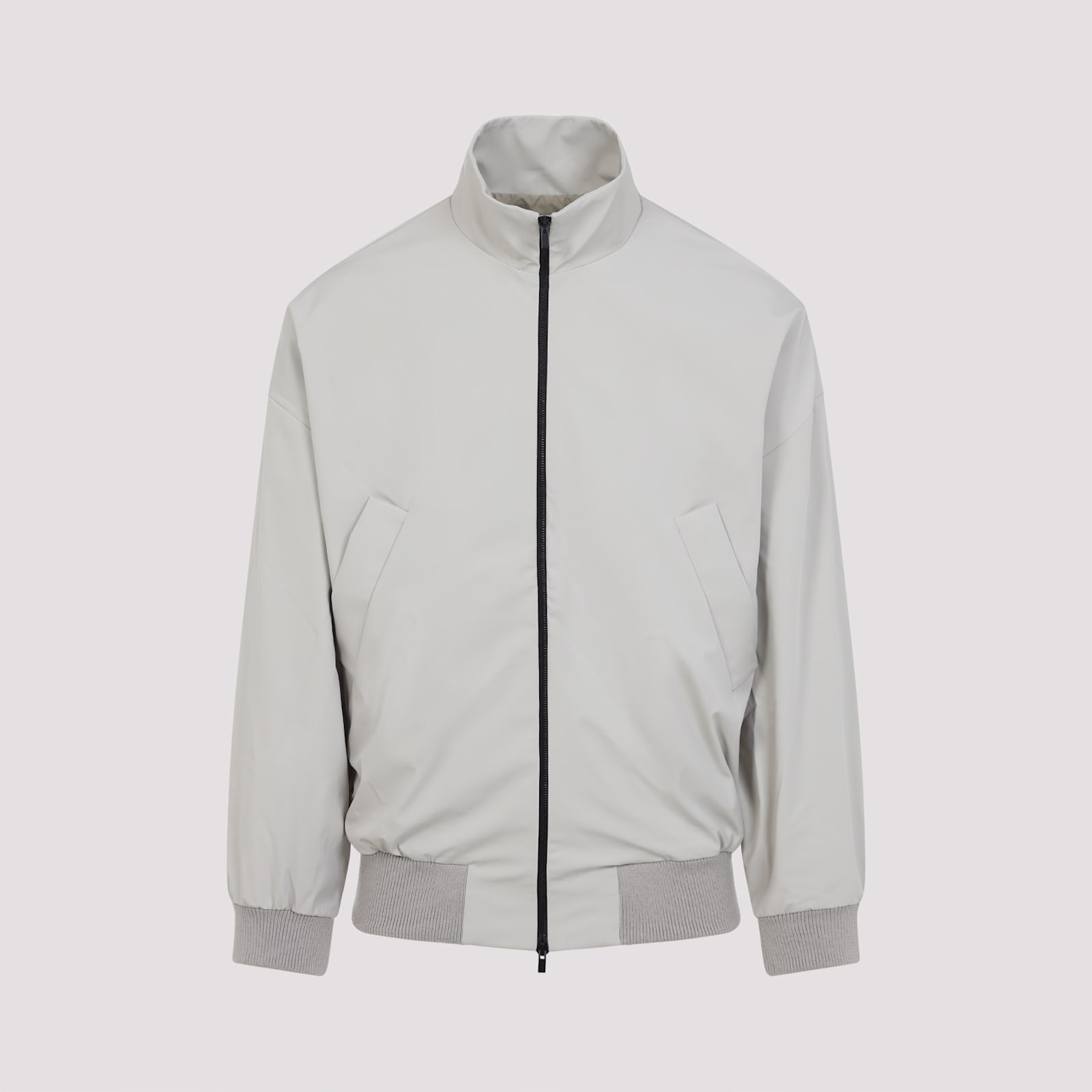 Fear Of God Cement Grey High Neck Track Jacket In Gray