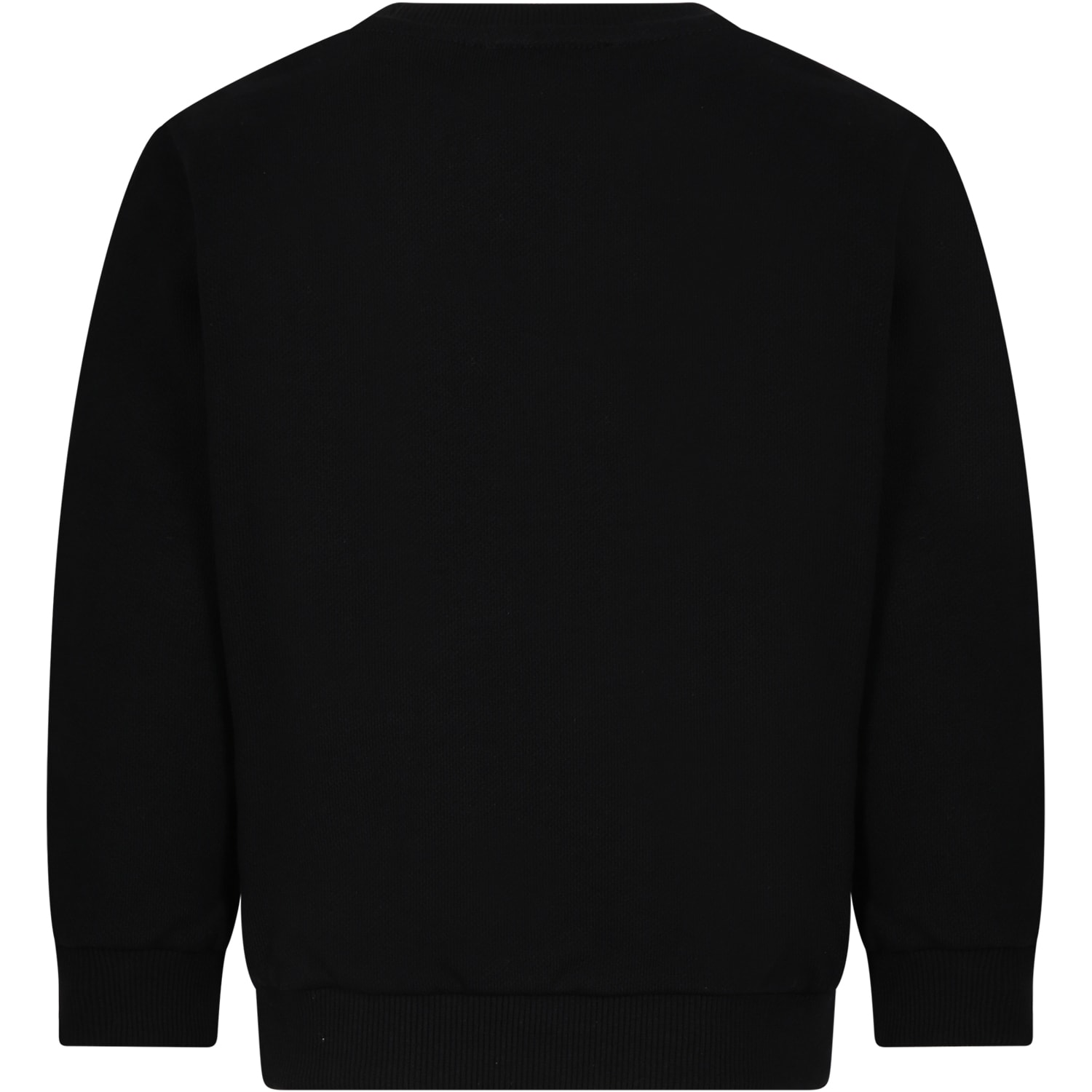 Shop Balmain Black Sweatshirt With Iconic Metallic Logo For Girl