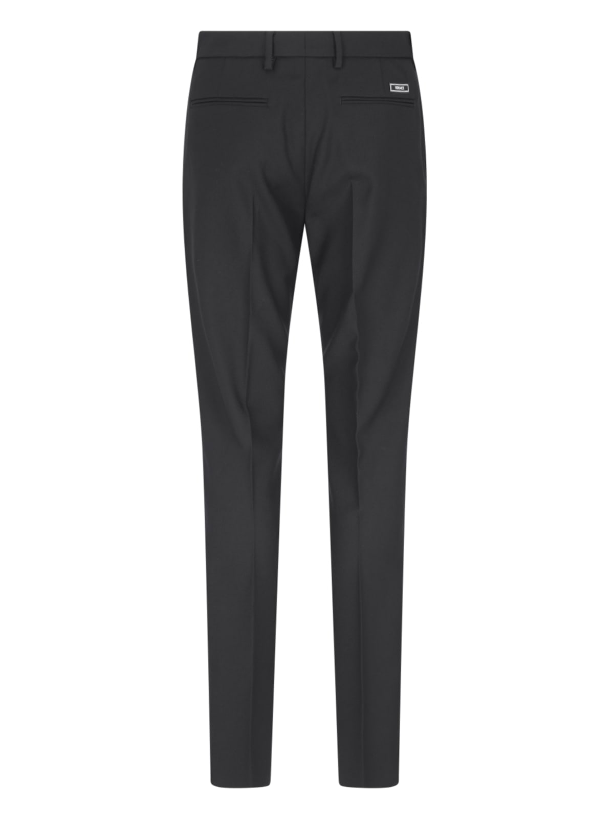 Shop Versace Straight Pants In Black