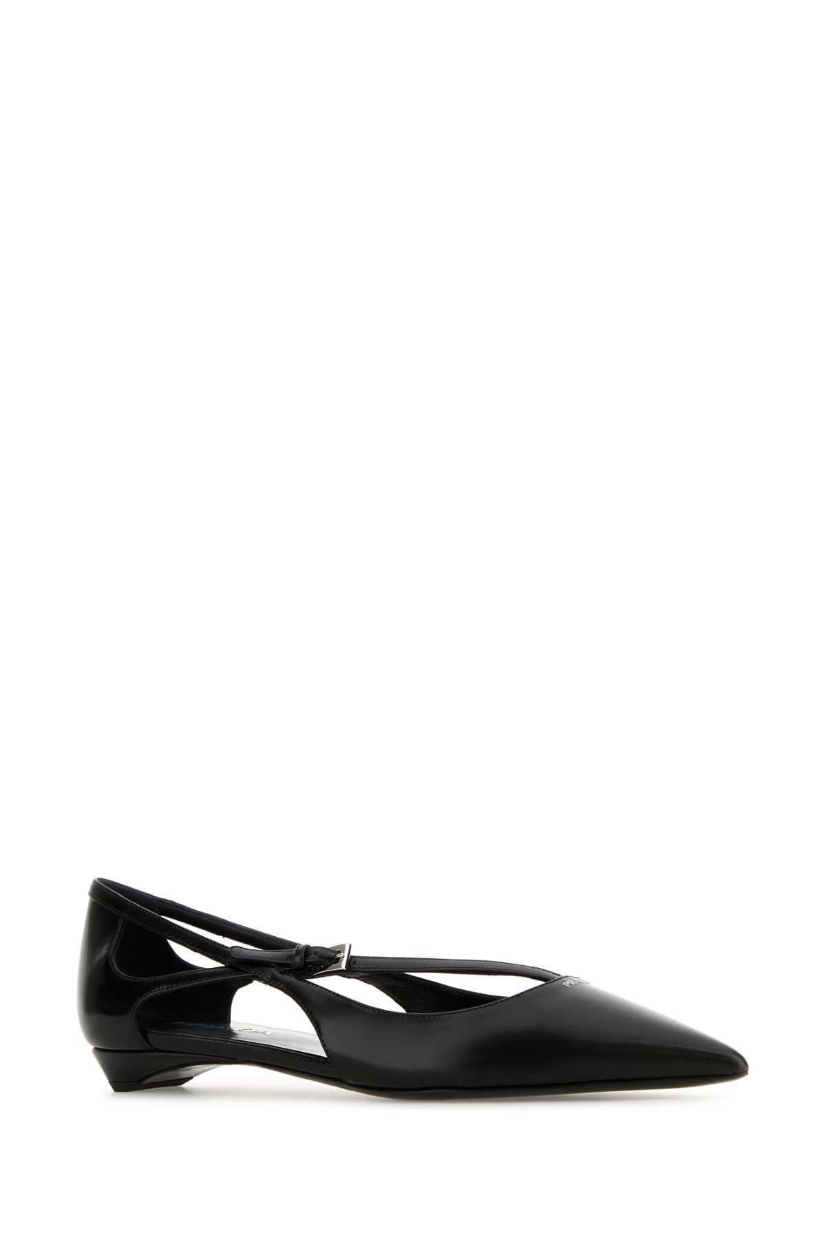 Prada Woman Black Flats In Nero