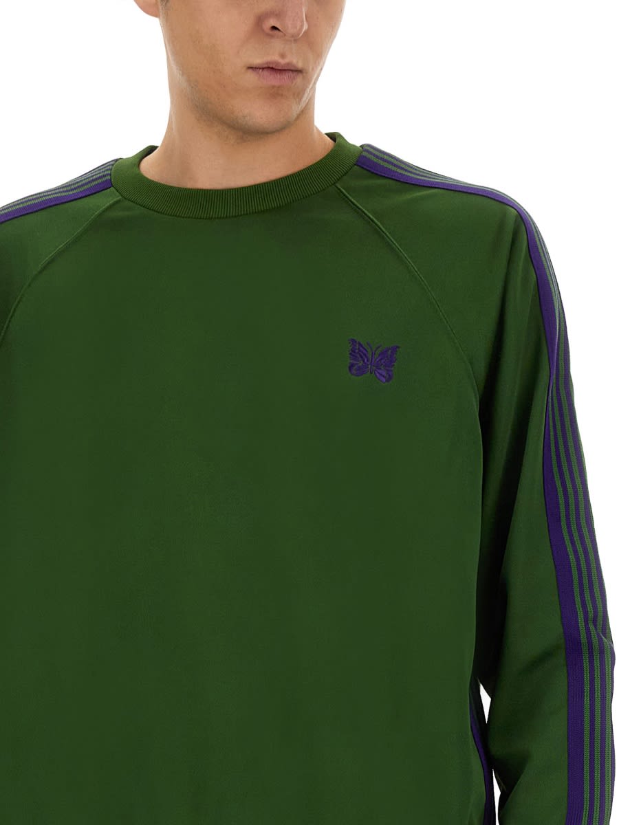 Shop Needles Sweatshirt With Logo In Green