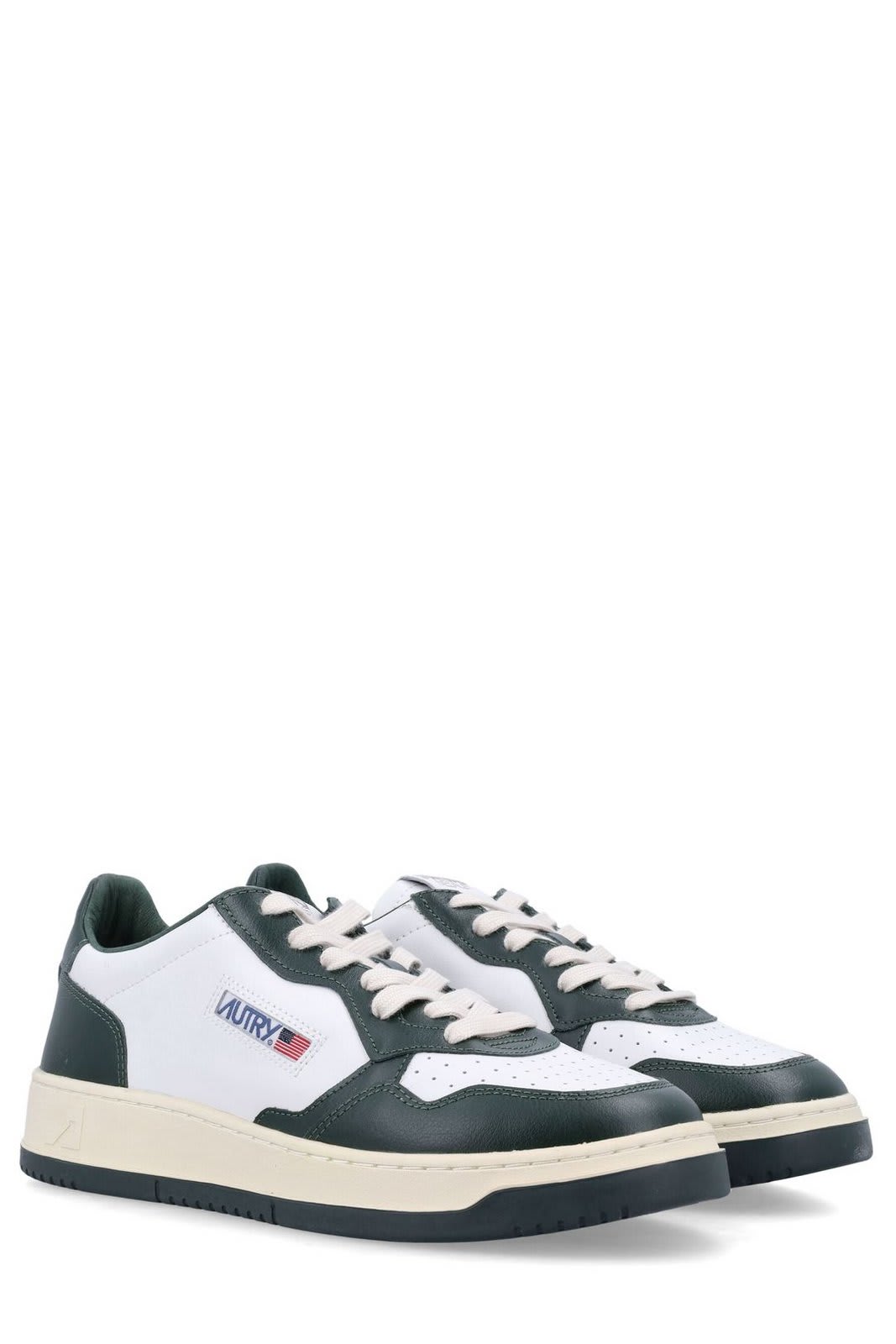 Shop Autry Medalist Low Bicolor Sneakers In White/mountain