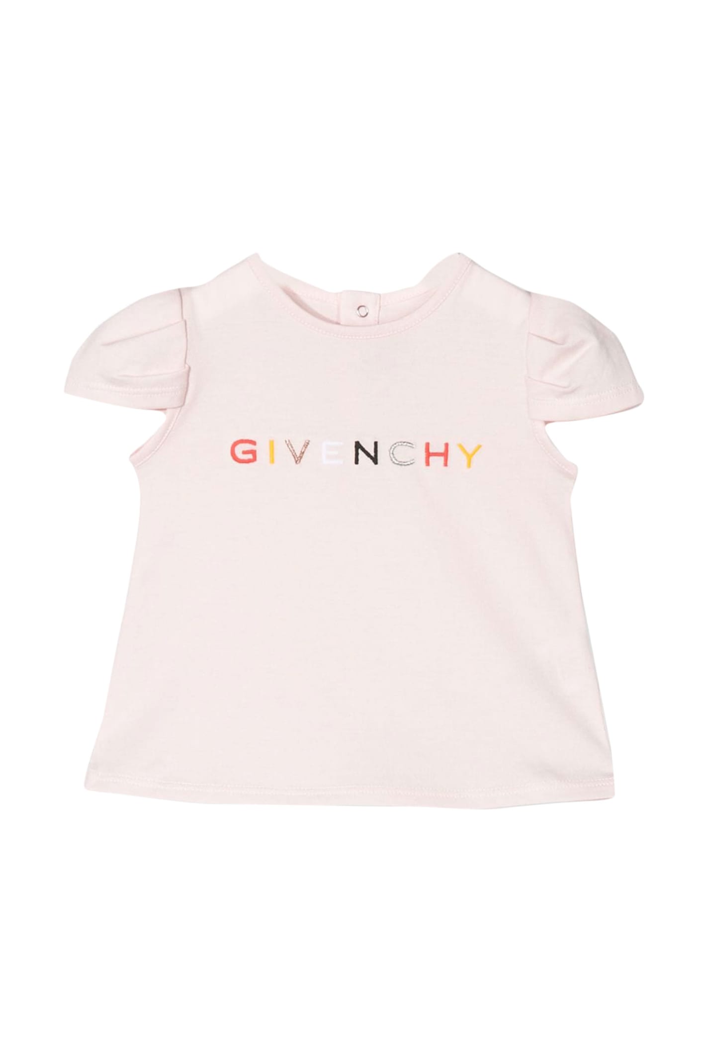 GIVENCHY KIDS LOGO EMBROIDERED T-SHIRT,11206529