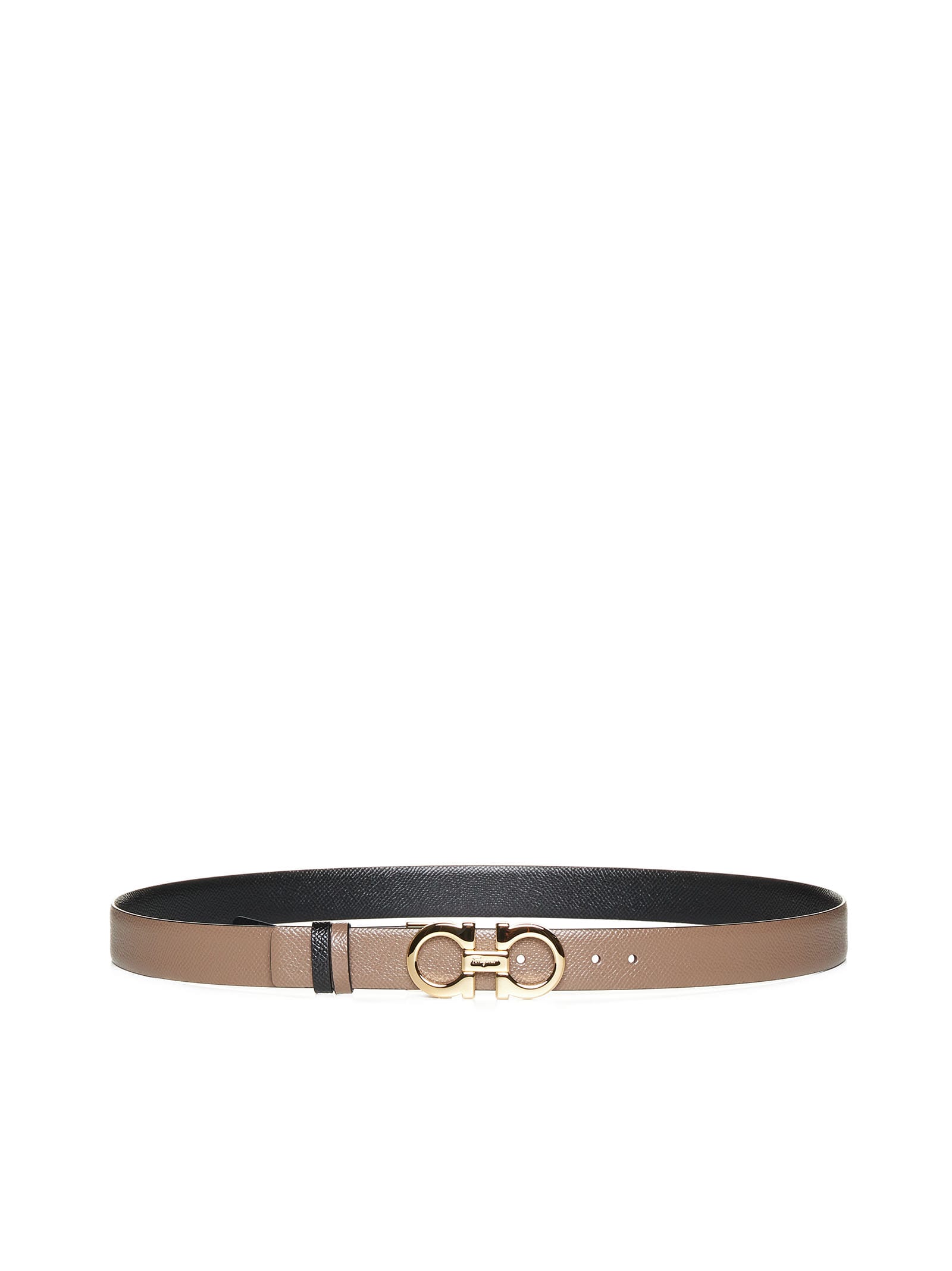 Shop Ferragamo Belt In Caraway Seed || Nero