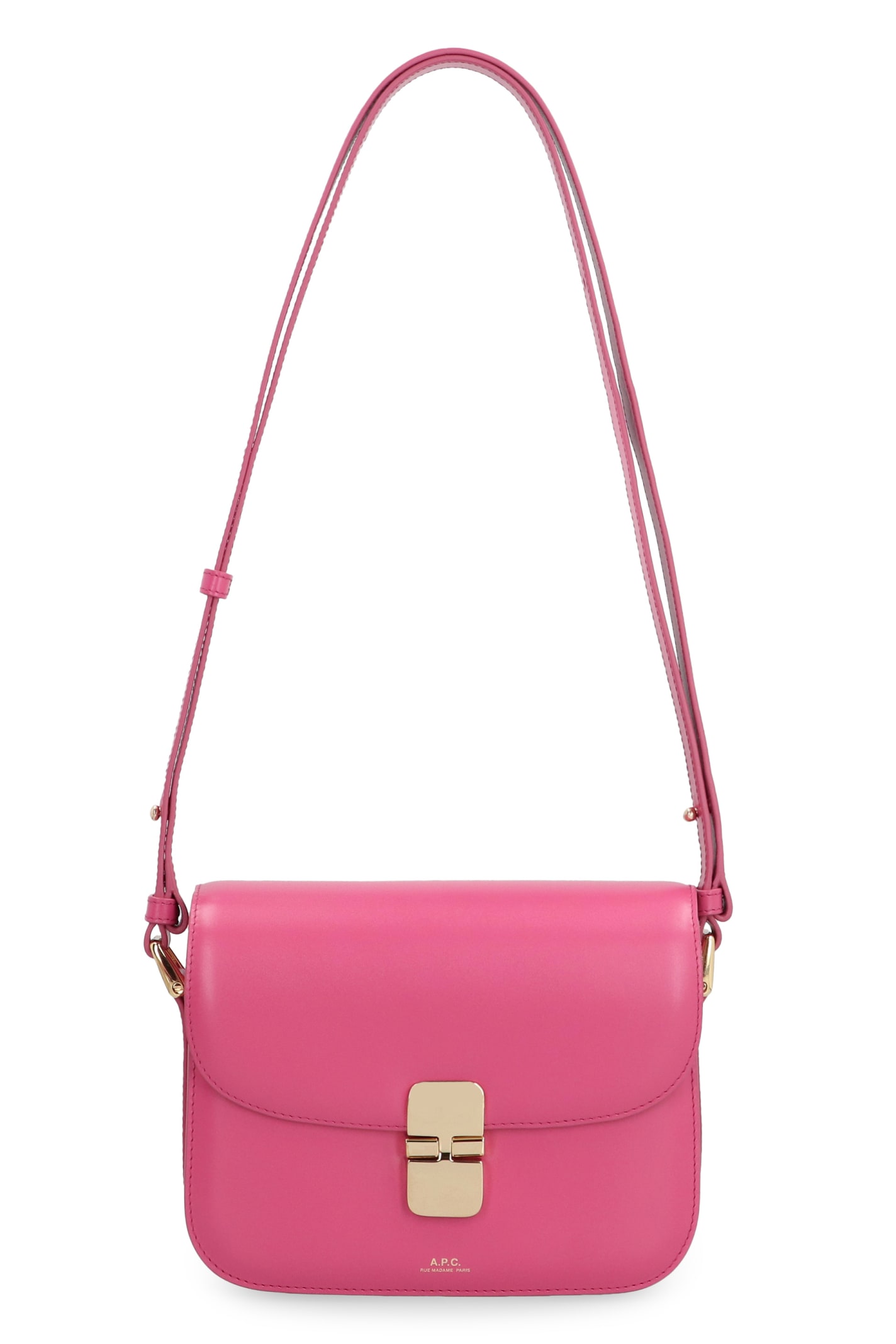 Shop Apc Grace Leather Crossbody Bag In Pink