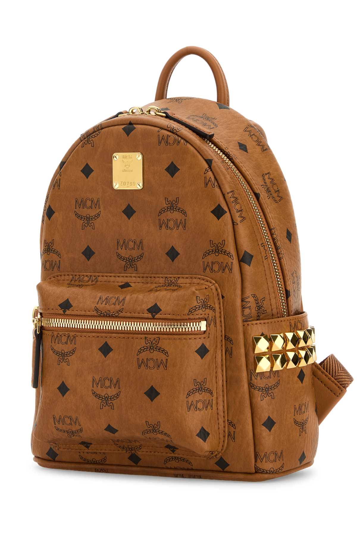 Mcm Printed Canvas Mini Stark Backpack