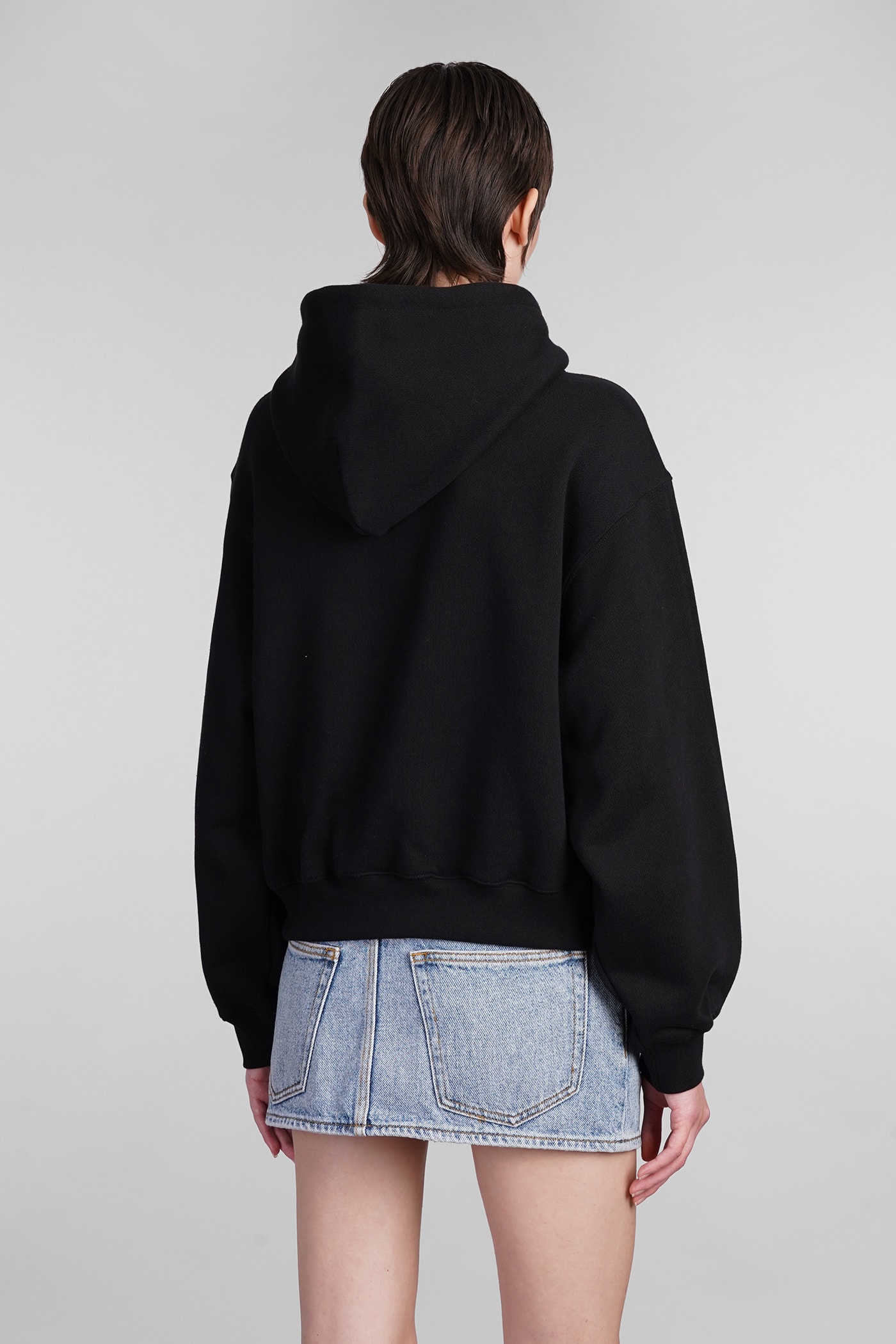 Shop Alexander Wang Sweatshirt In Black Cotton