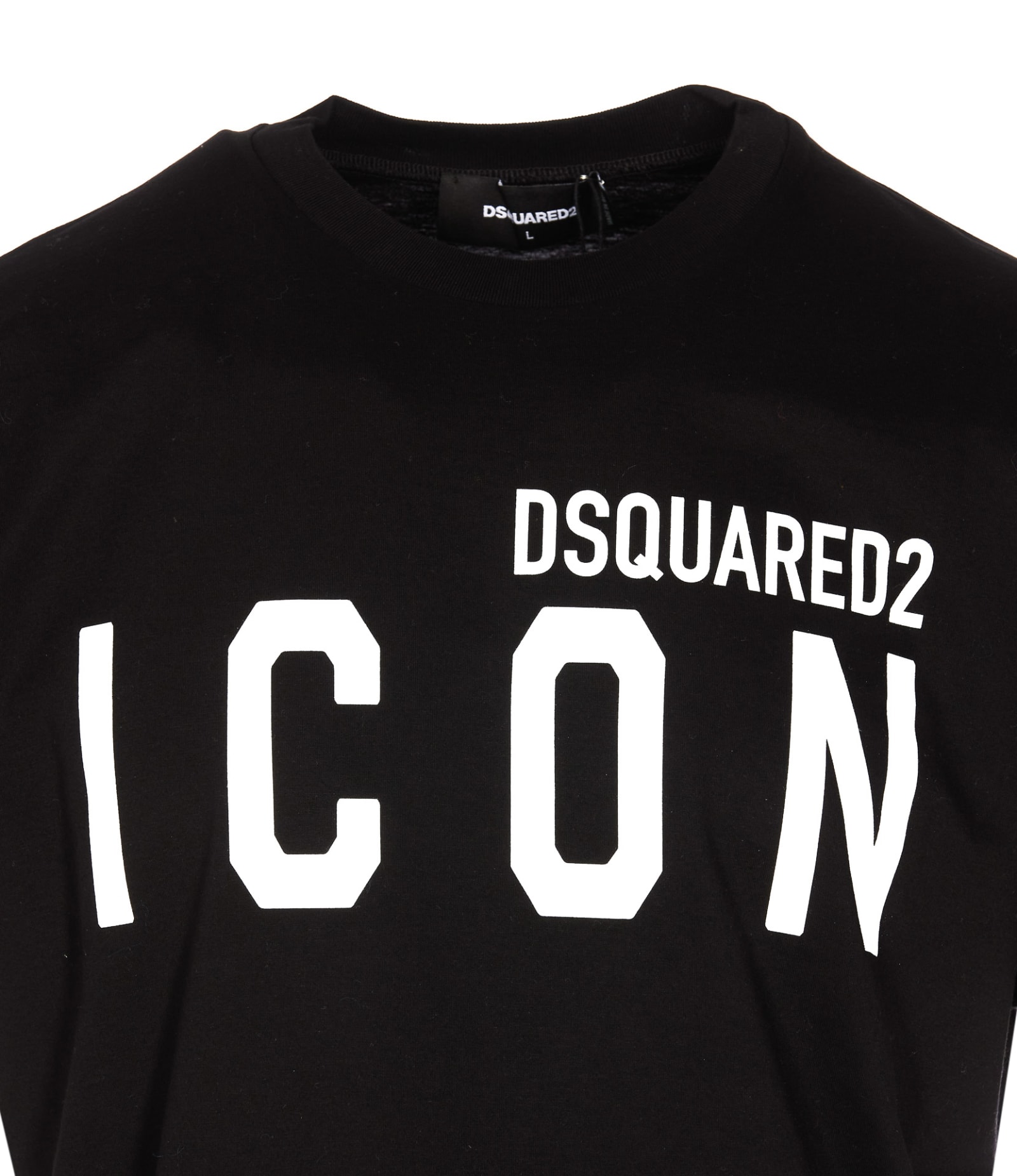 Shop Dsquared2 Be Icon T-shirt In Black\white