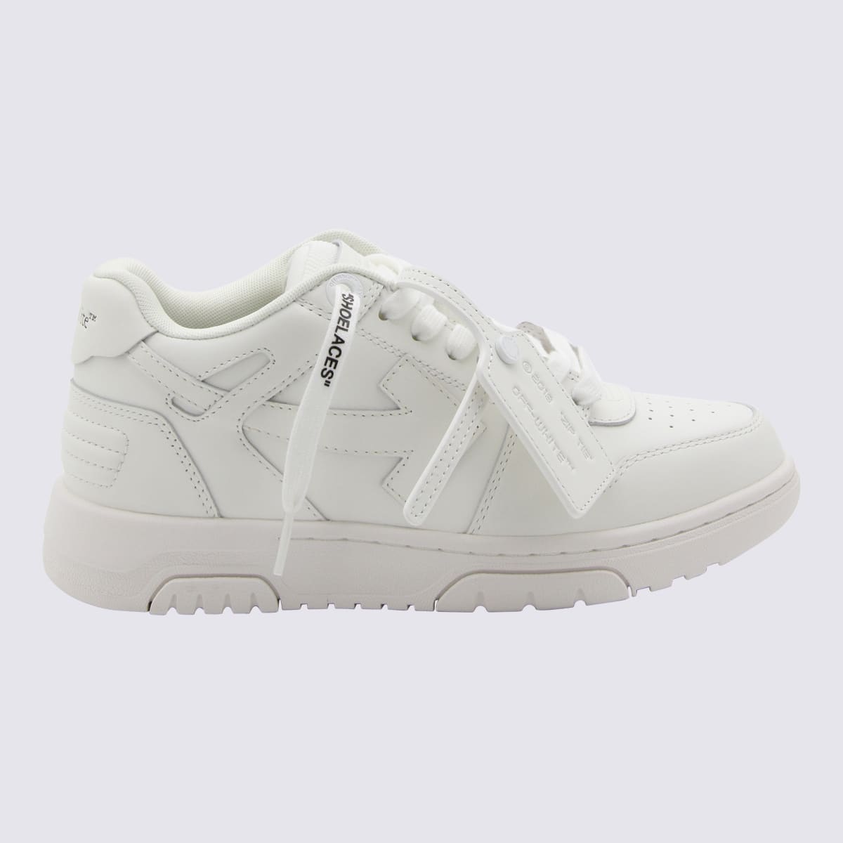Off-white Off White Leather Out Of Office Sneakers In White/white
