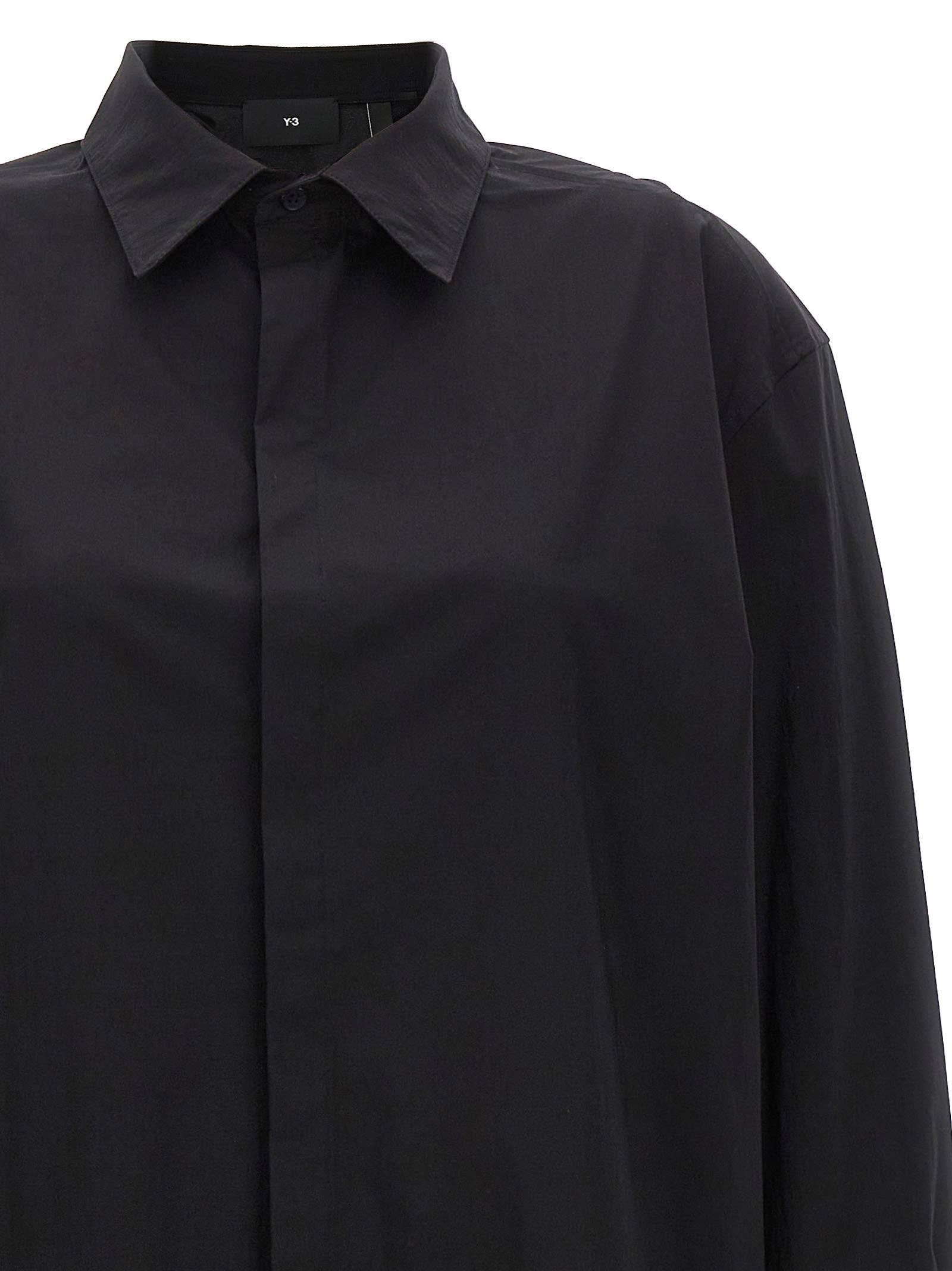 Shop Y-3 Midi Shirt Dress In Black