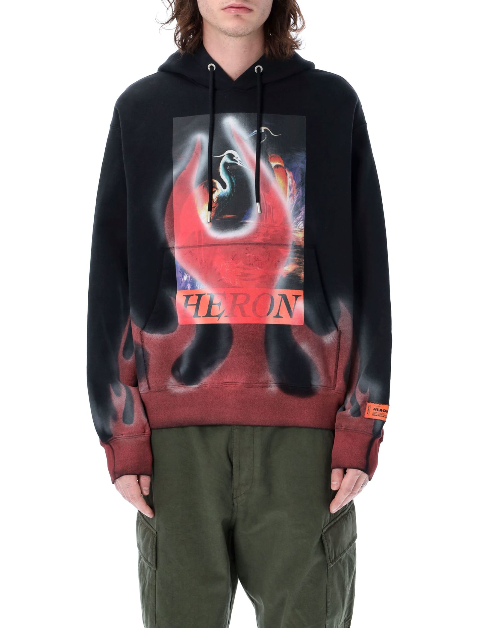 HERON PRESTON Heron Times Flames Hoodie