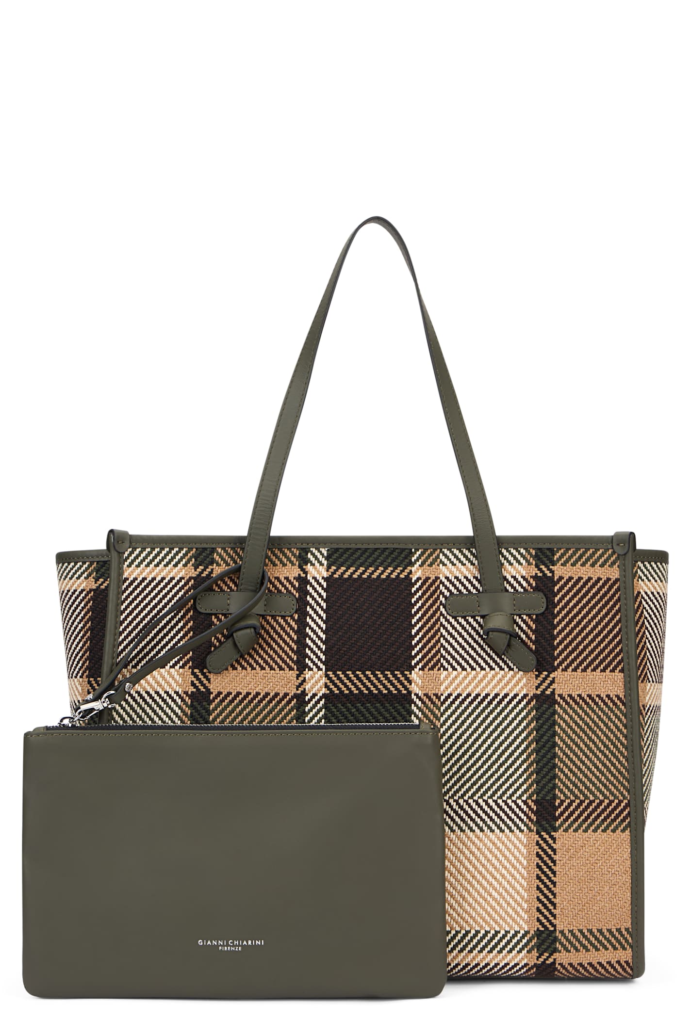 Gianni Chiarini Marcella Fabric Tote In Green