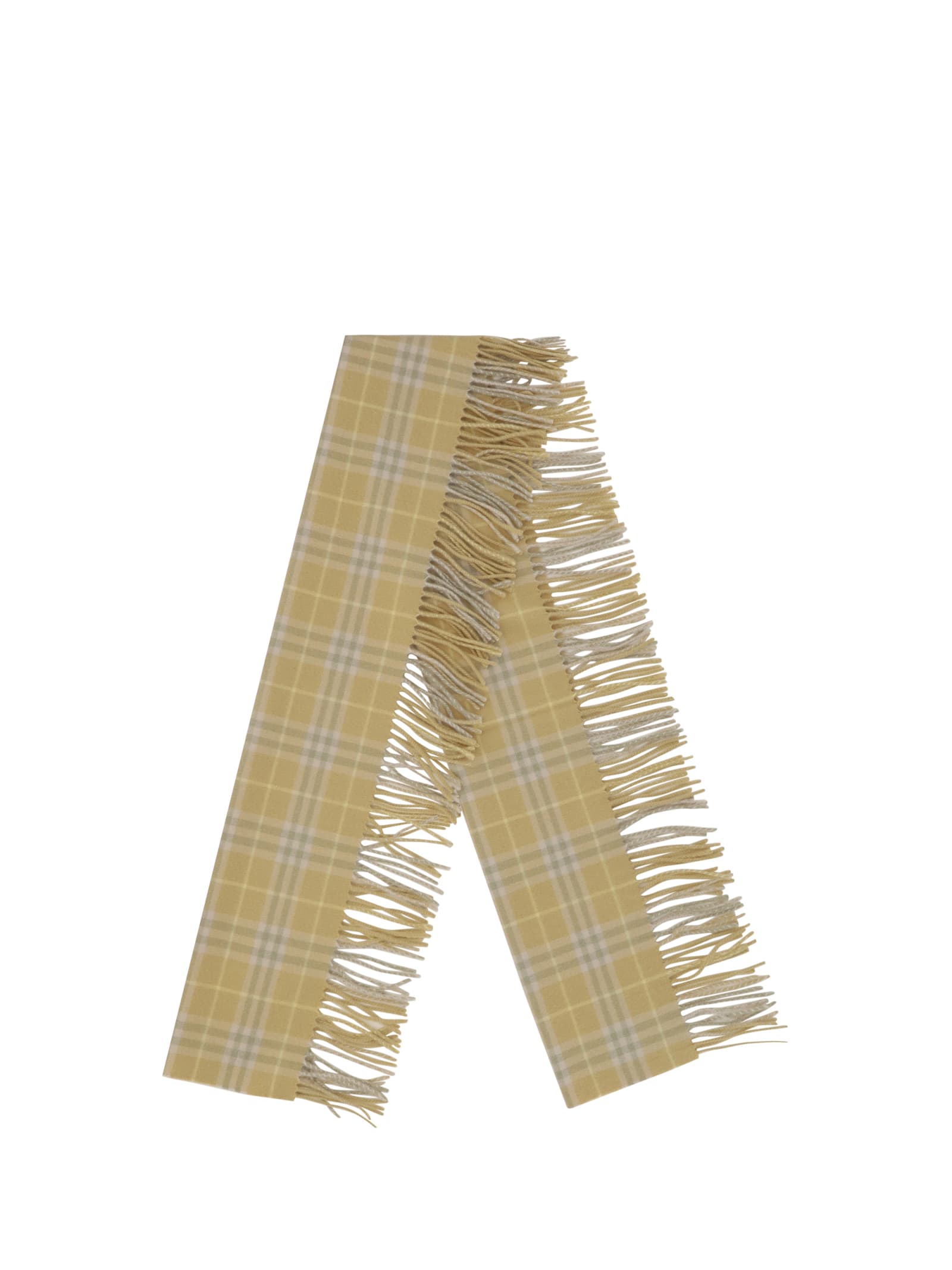 Shop Burberry Scarf In Flax