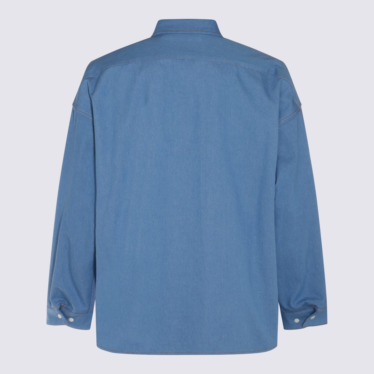 Shop Marni Light Blue Cotton Shirt In Azure