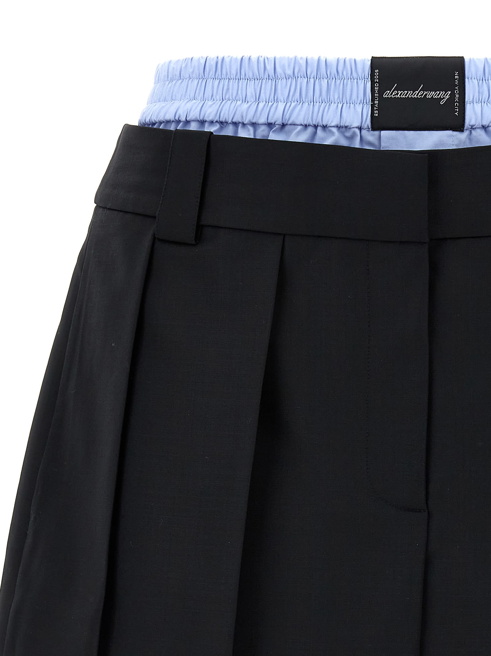 Shop Alexander Wang Prestyled Pleated Skort In Black