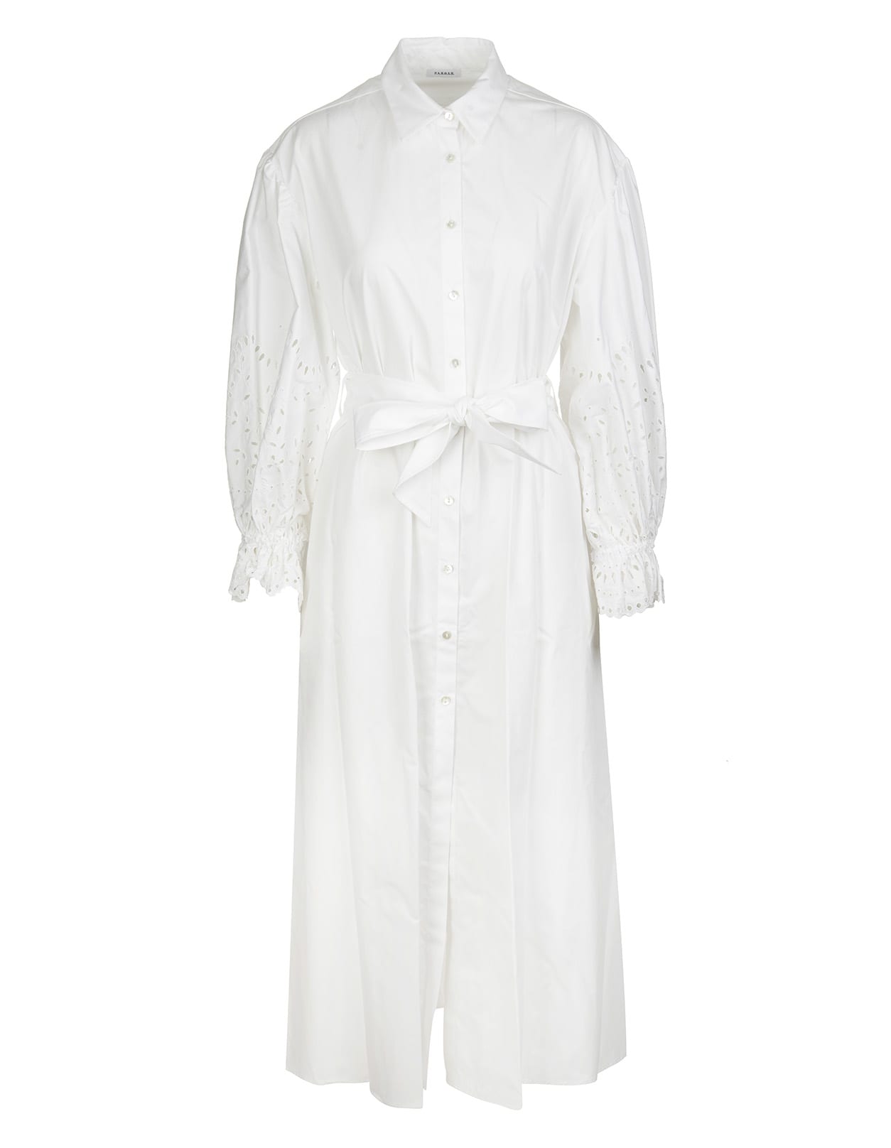 Parosh Long Sleeve White Dress