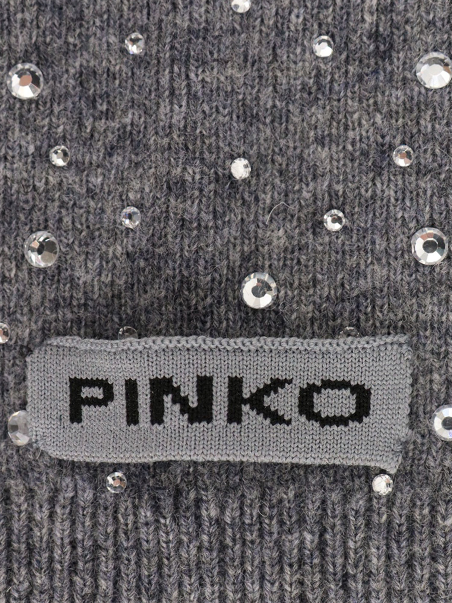 Pinko Wool Balaclava In Gray