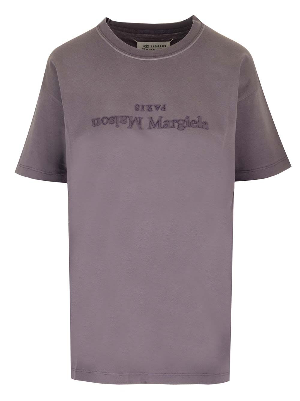 Maison Margiela Long T-shirt In Purple