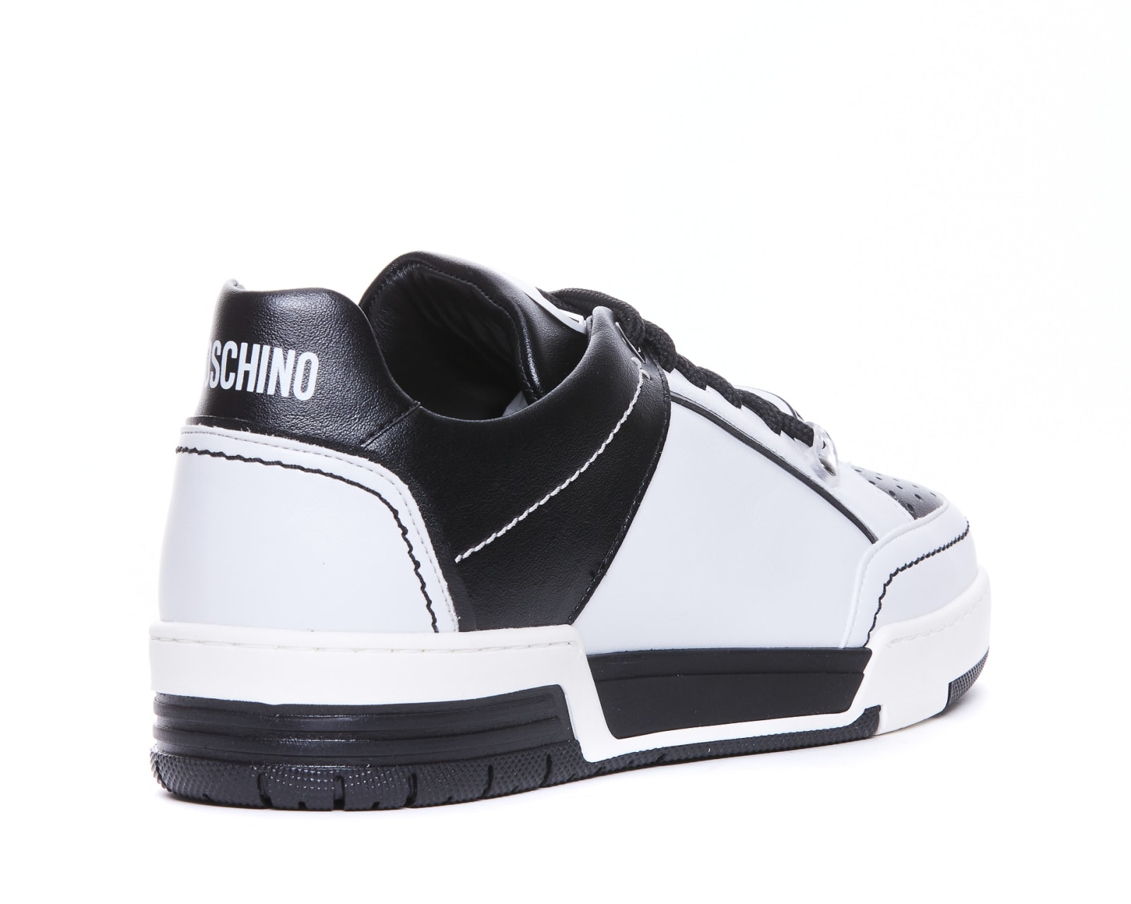 Shop Moschino Streetball Sneakers In White