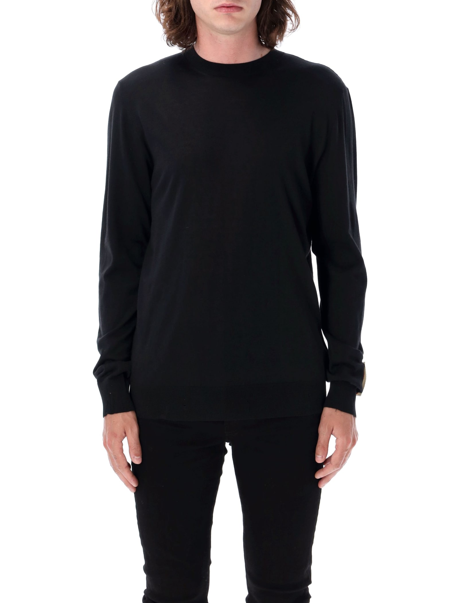 Shop Golden Goose Merino Wool Sweater In Black