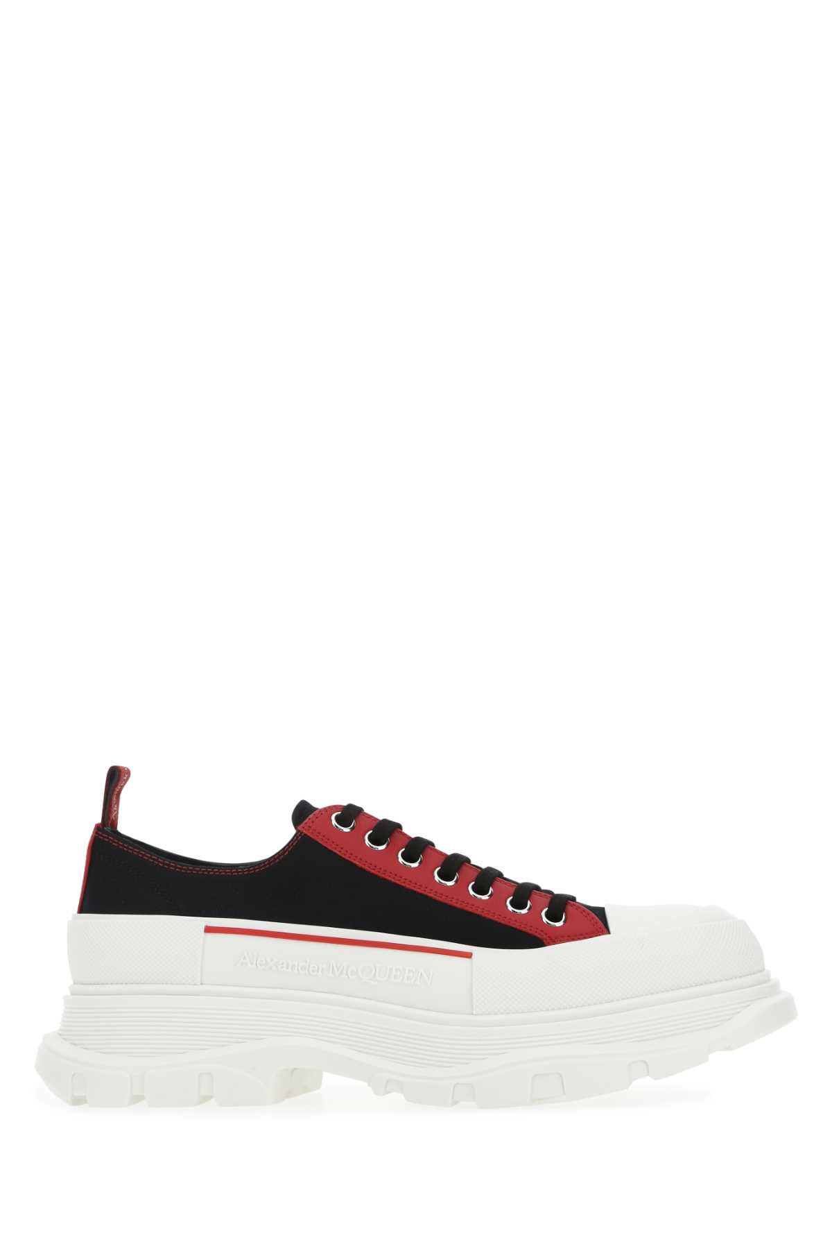 Multicolor Canvas And Leather Tread Slick Sneakers