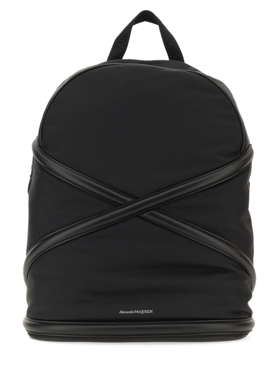 Shop Alexander Mcqueen Backpack Harness In Black