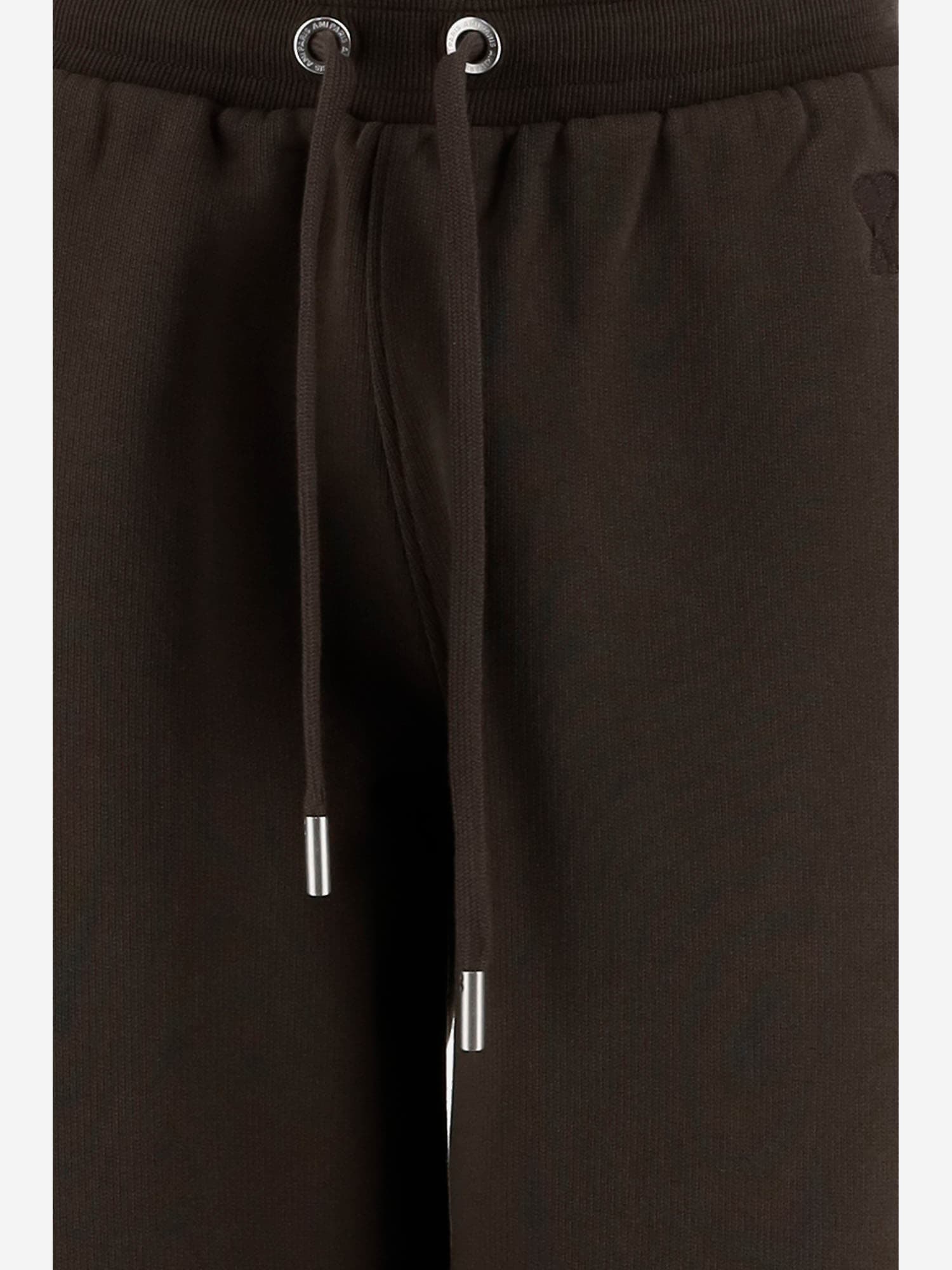 Shop Ami Alexandre Mattiussi Stretch Cotton Joggers In Coffee