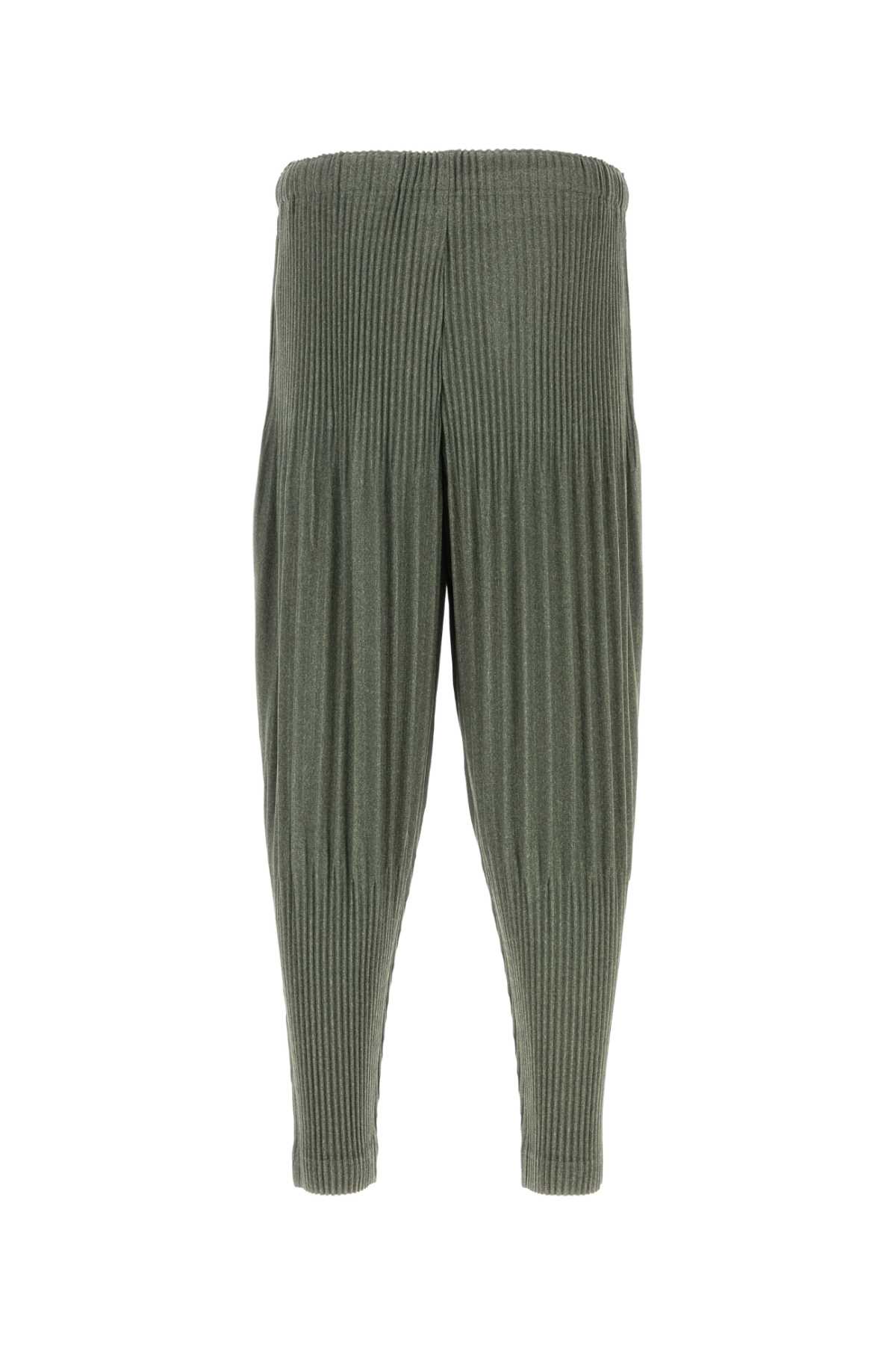 ISSEY MIYAKE GREEN POLYESTER PANT
