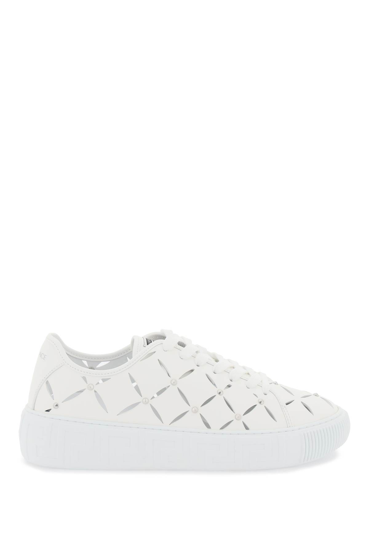 VERSACE GRECA CUT-OUT SNEAKERS
