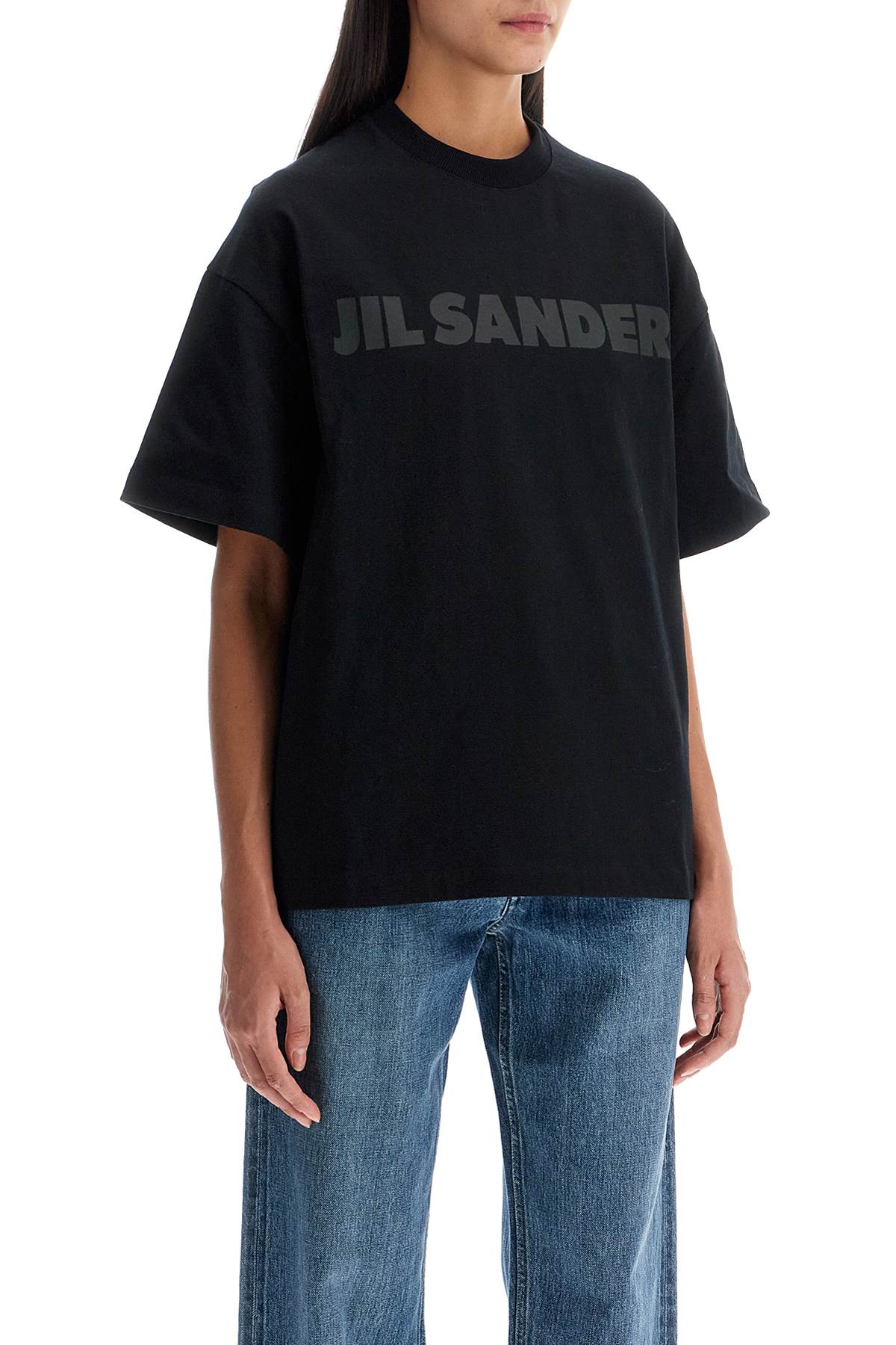 Shop Jil Sander Oversized T-shirt With In Black (black)