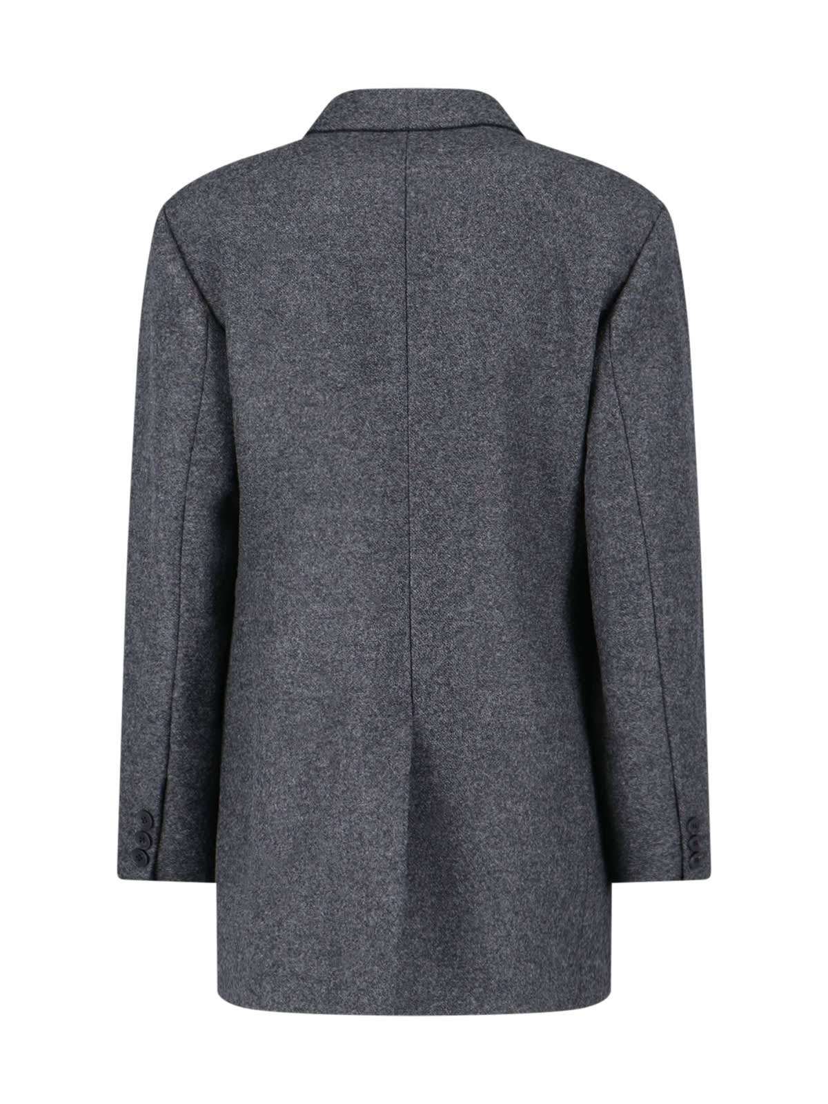 Isabel Marant Double-breasted Jacket With Notched Lapels In Gray