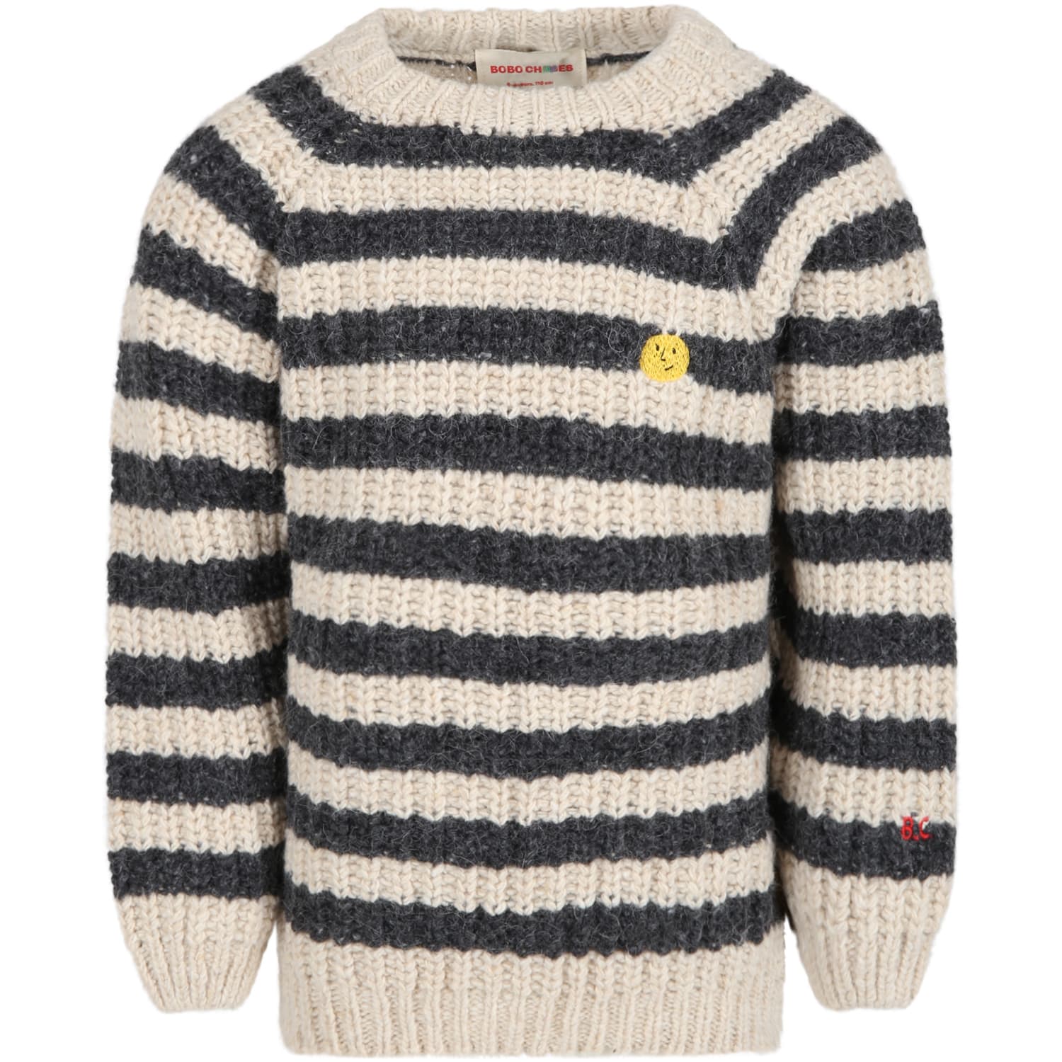 Bobo Choses Multicolor Sweater For Kids With Yellow Smiley