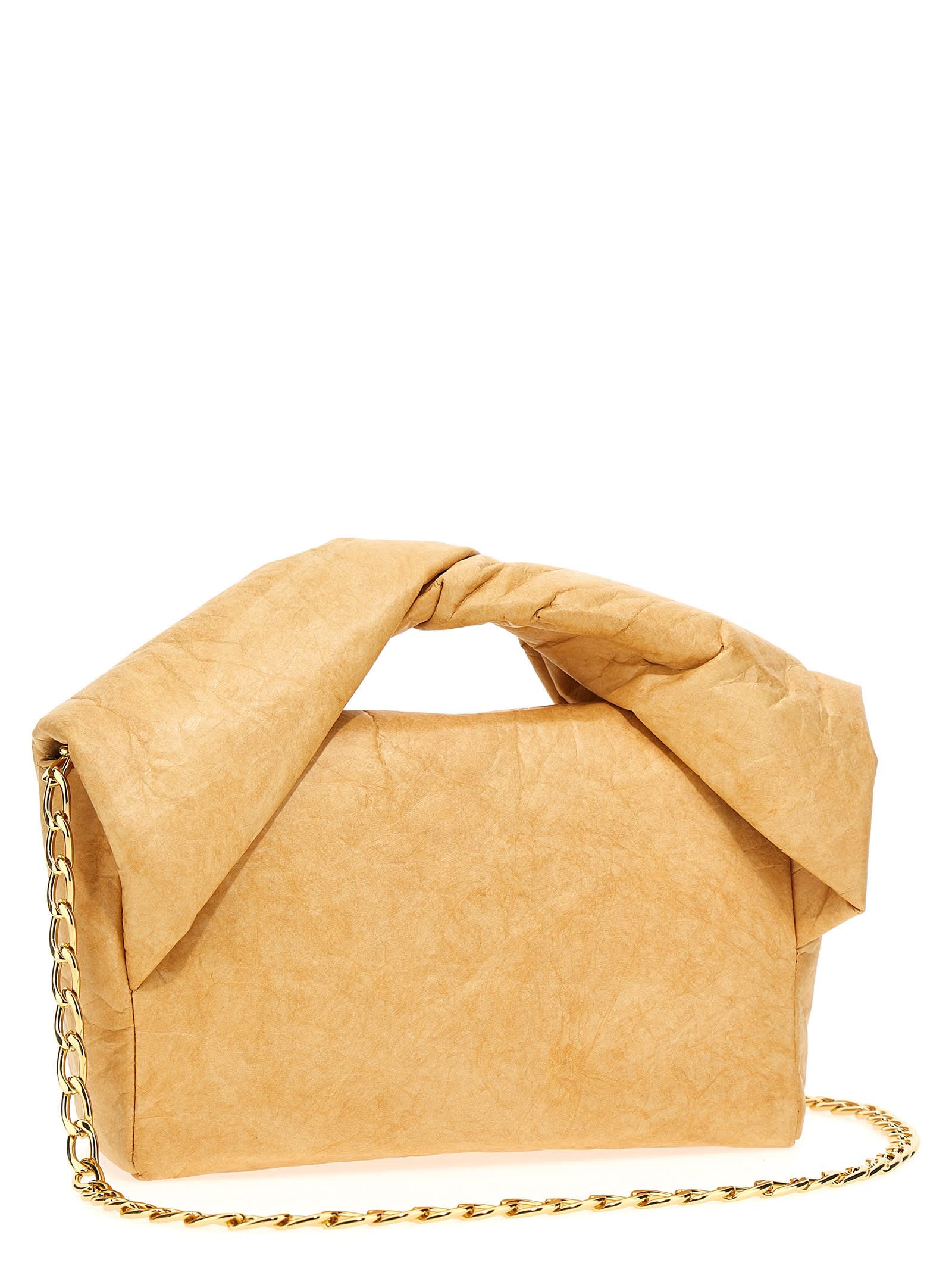 Shop Jw Anderson Twister Midi Handbag In Beige