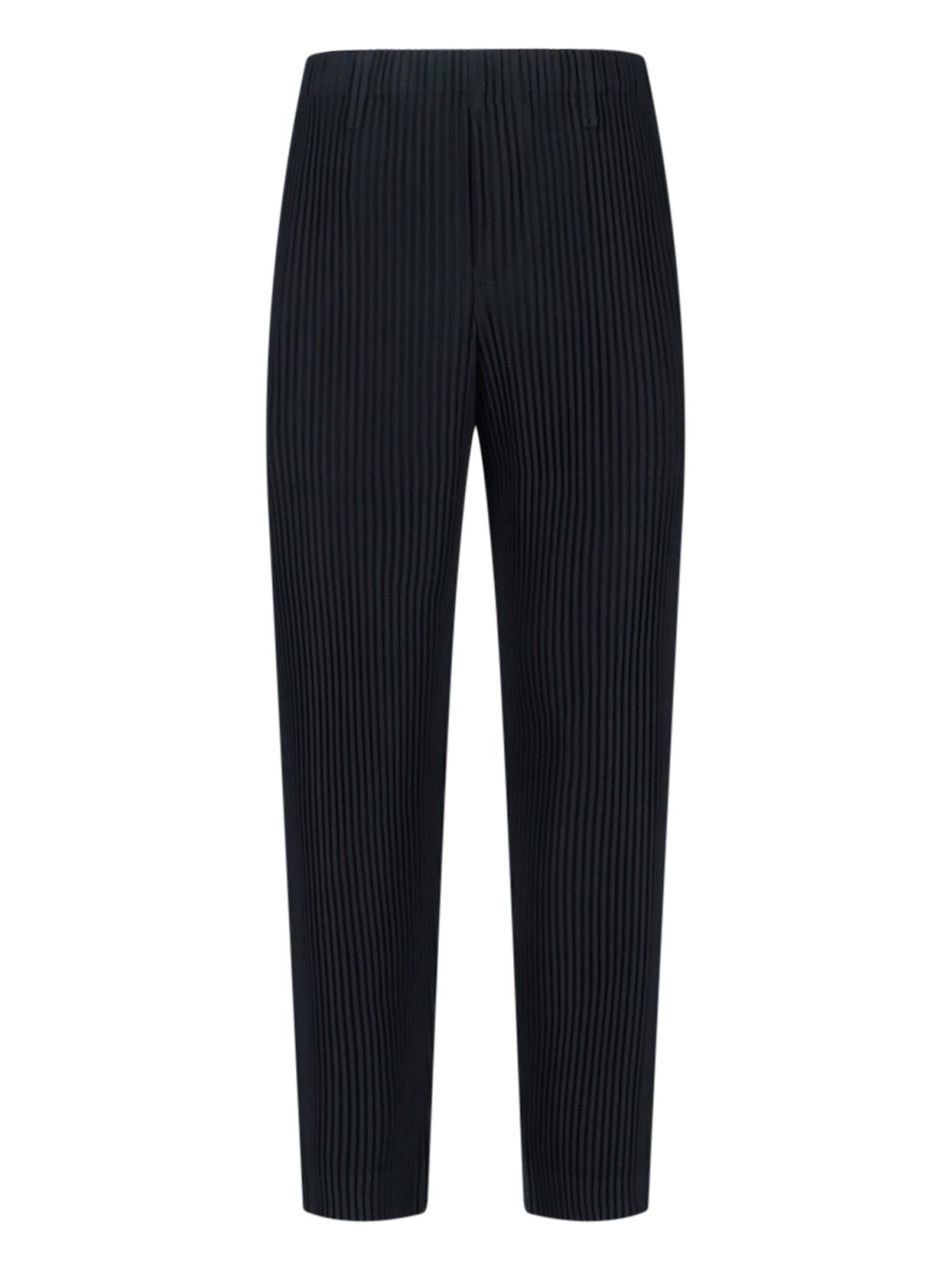 Issey Miyake Pantalone In Poliestere Nero   Uomo In Black