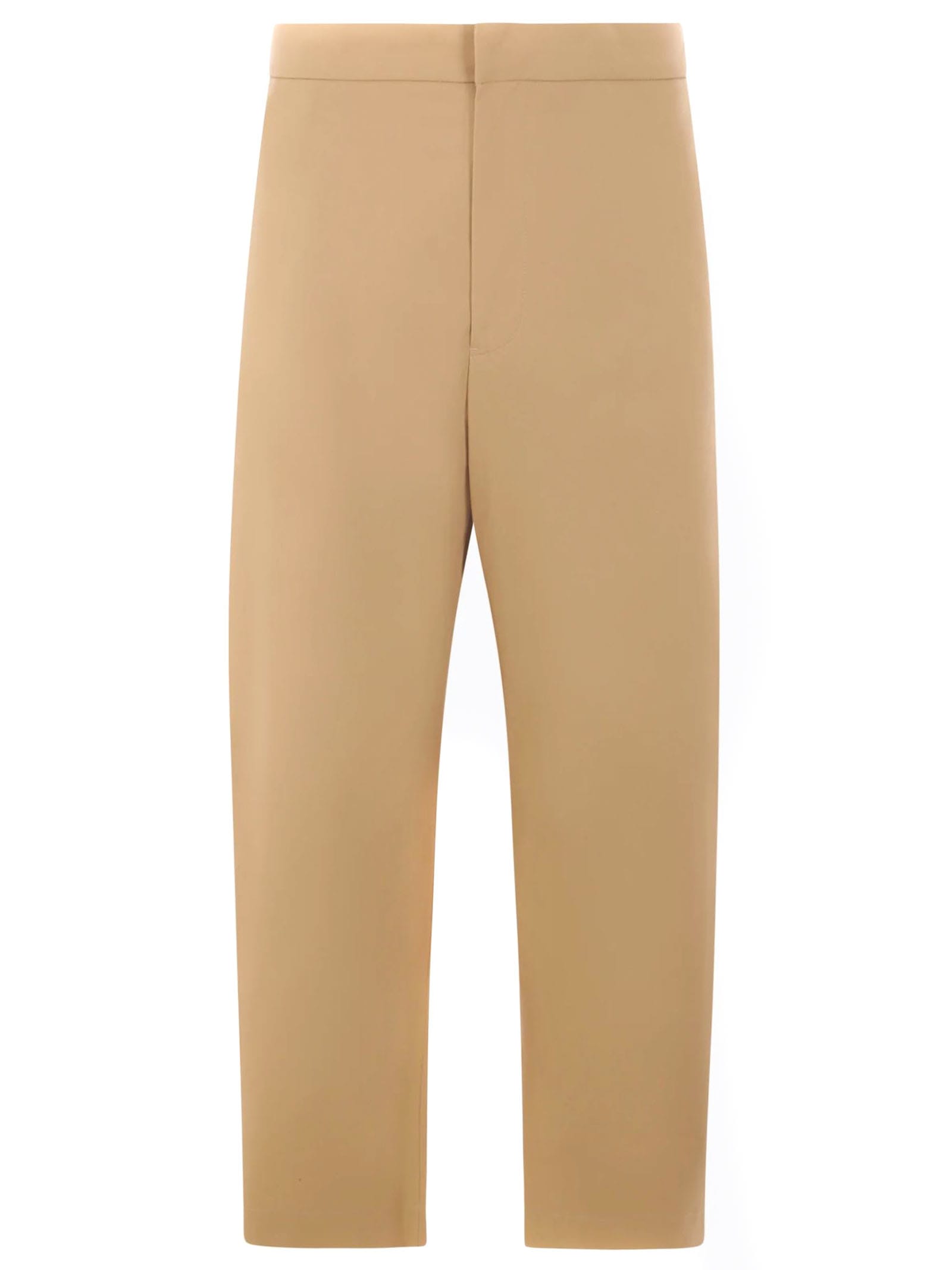 Shop Jil Sander Trousers Beige