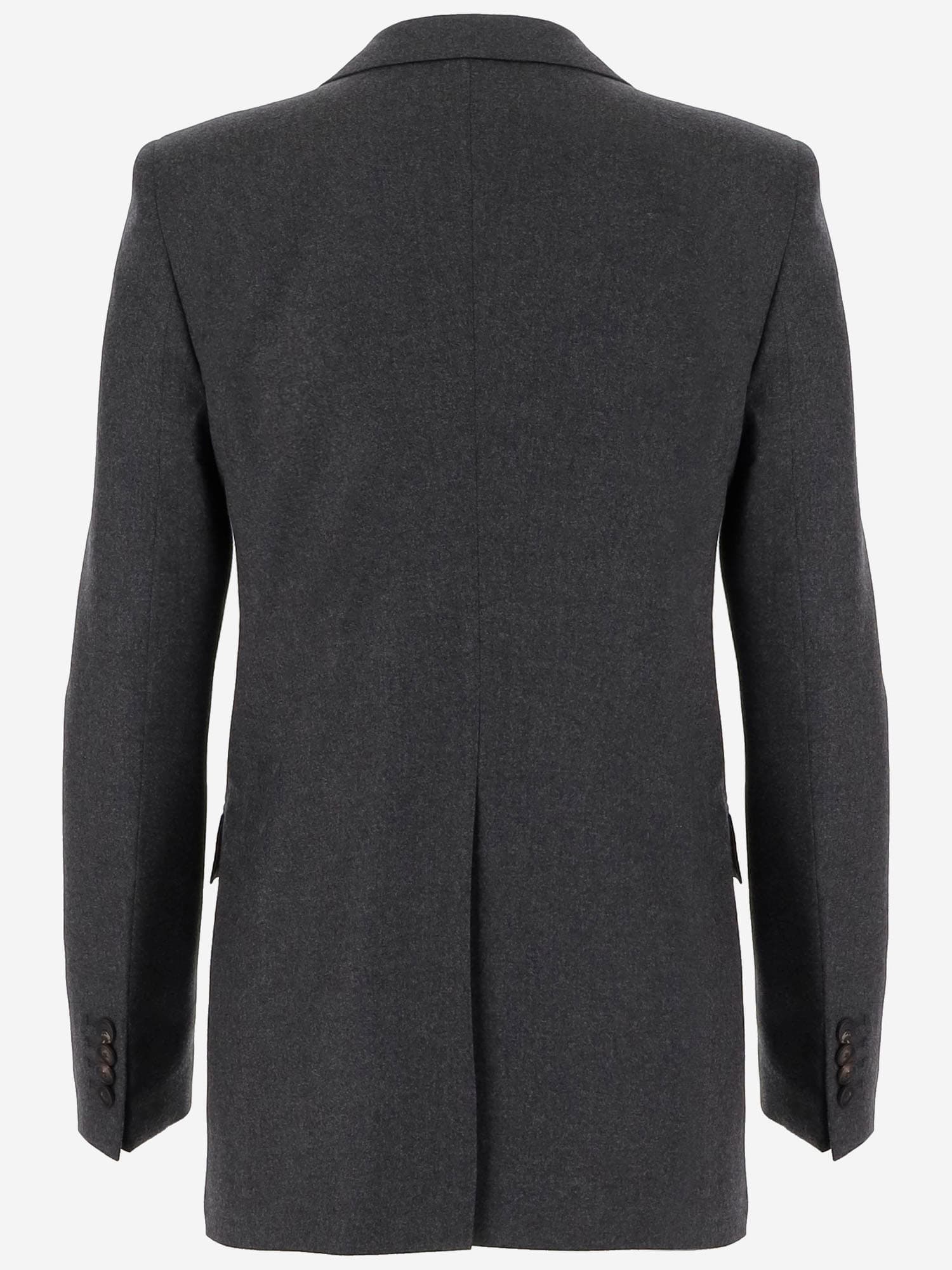 Tagliatore Single-breasted Wool And Silk Jacket In Black
