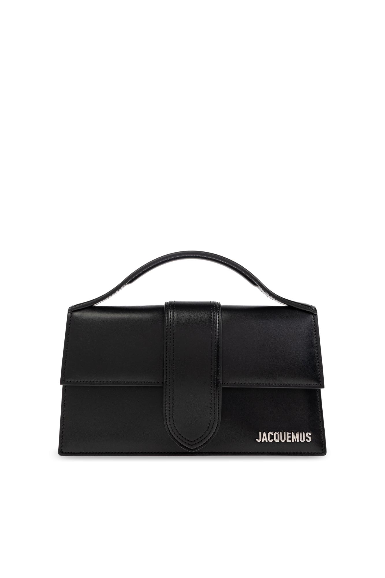 Jacquemus The Big Bambino Top-handle Leather Bag In Black