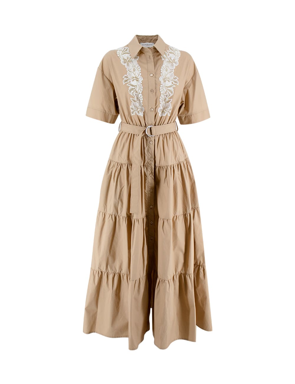 Ermanno Firenze Dress In Nuts/off White