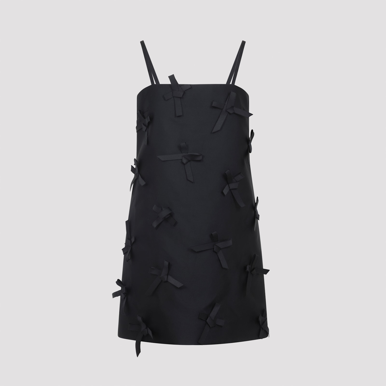 Jil Sander A-line Mini Dress Featuring Spaghetti Straps In Black