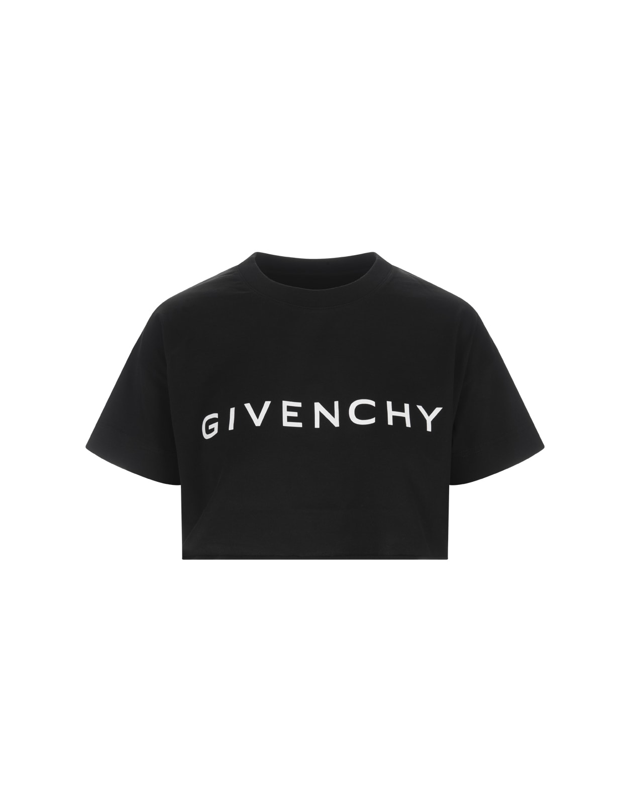 Shop Givenchy Black  Crop T-shirt