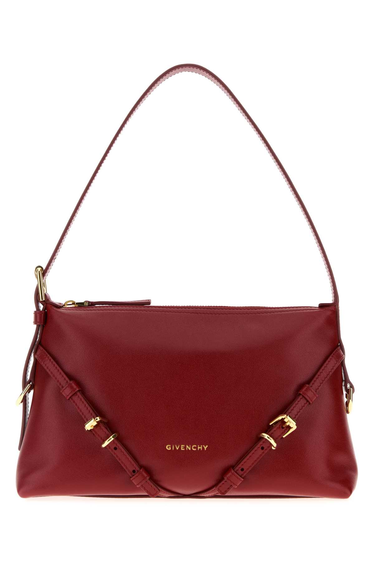Givenchy Red Leather Mini Voyou Shoulder Bag In Red