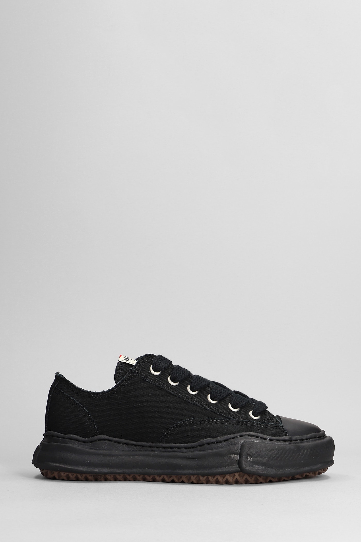 Miharayasuhiro Maison Mihara Yasuhiro Peterson Low Canvas Sneaker In Blk/blk