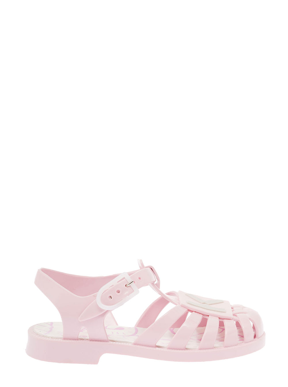 KENZO KENZO GIRLS PINK RUBBER SANDALS WITH LOGO