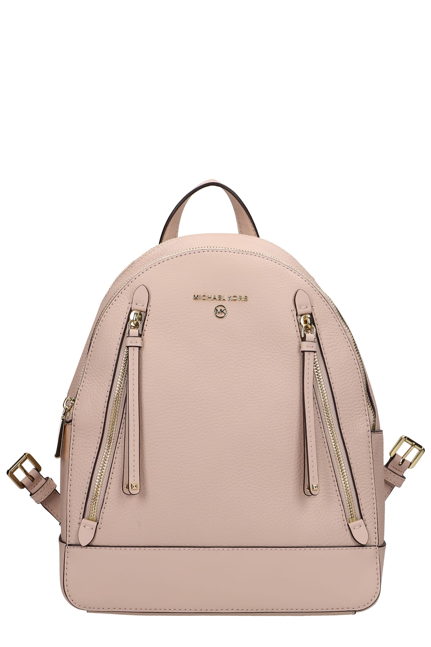 Michael Kors Brooklyn Backpack In Rose-pink Leather
