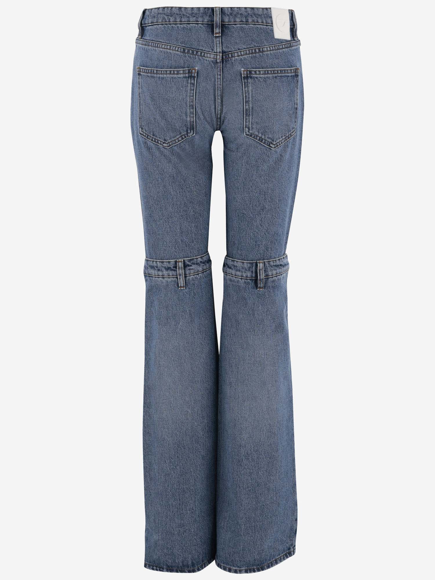 Shop Coperni Flared Jeans Made Of Cotton Denim In Blue